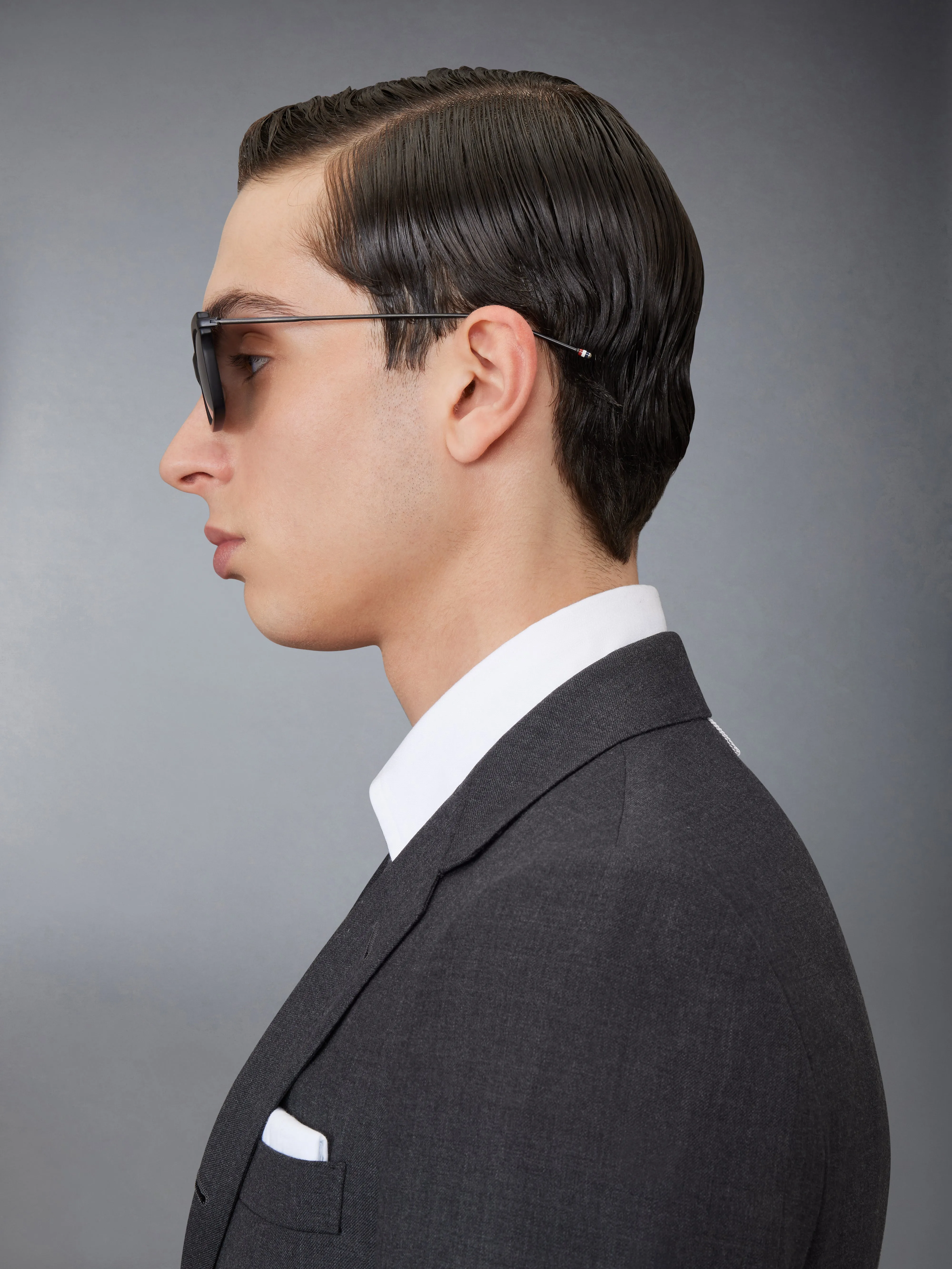 ACETATE AND TITANIUM RECTANGULAR SUNGLASSES sold by Thom Browne product image thumbnail 5