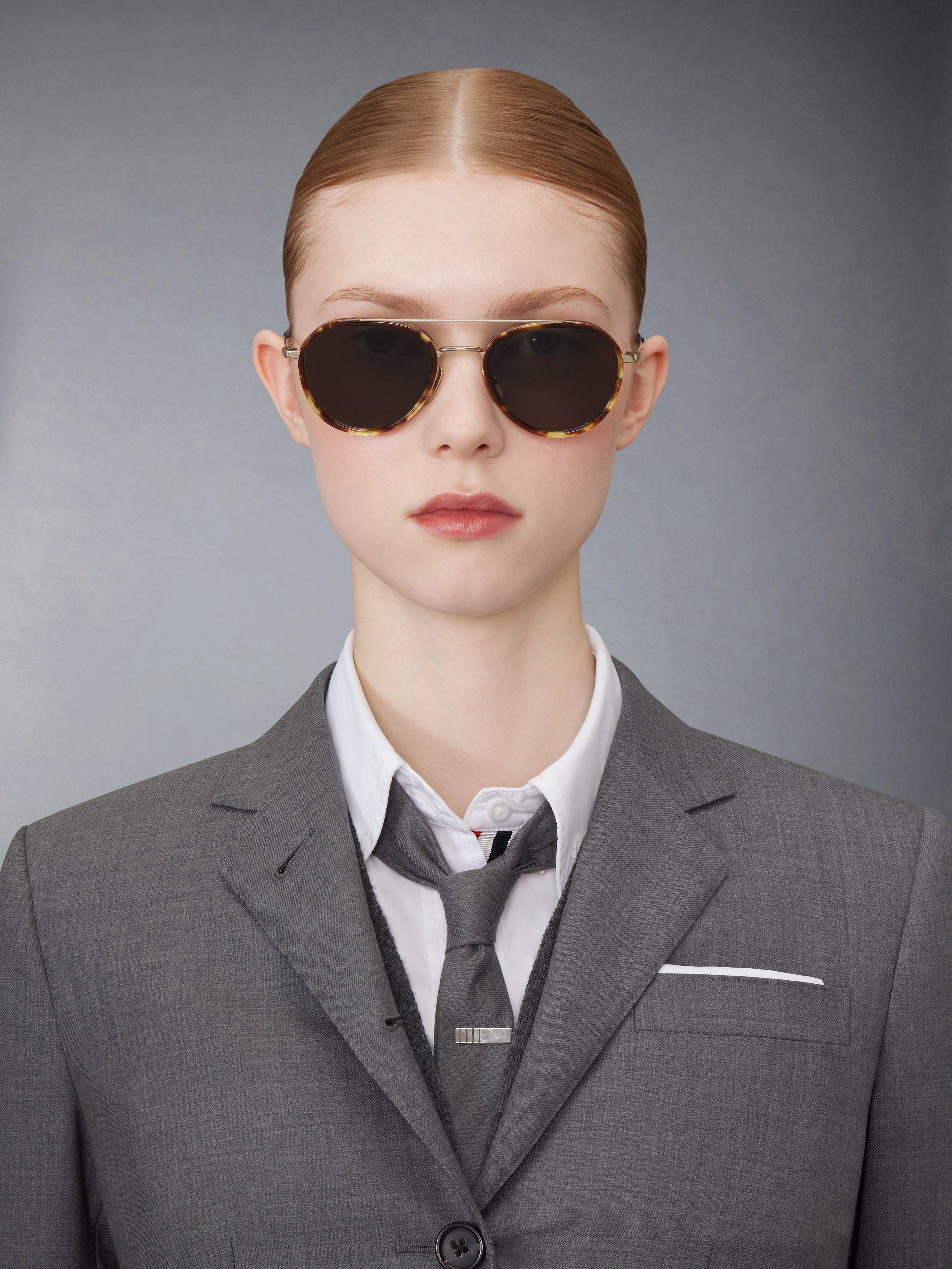 ACETATE AND TITANIUM RECTANGULAR SUNGLASSES sold by Thom Browne product image thumbnail 2