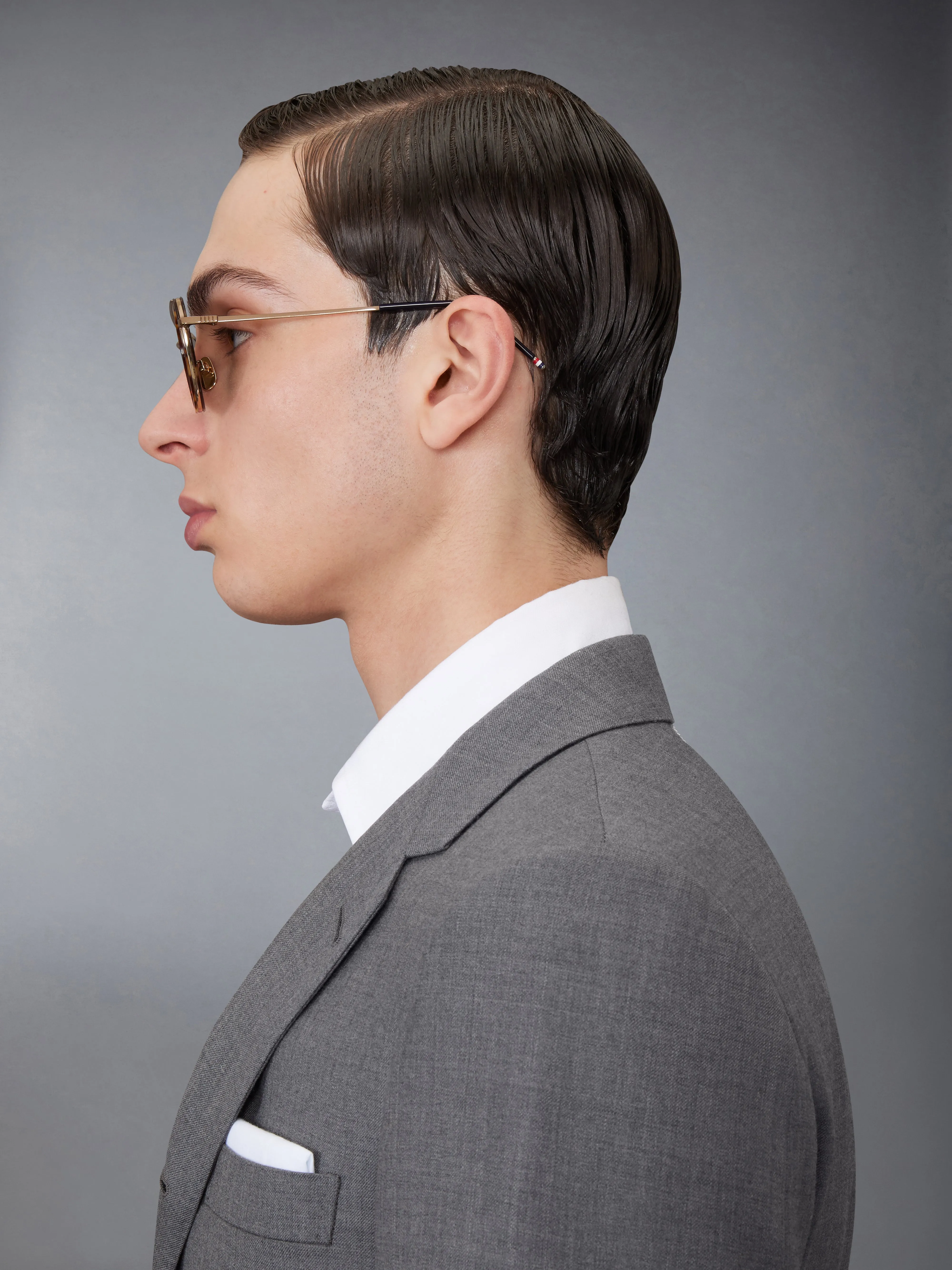 ACETATE AND TITANIUM RECTANGULAR SUNGLASSES sold by Thom Browne product image thumbnail 5