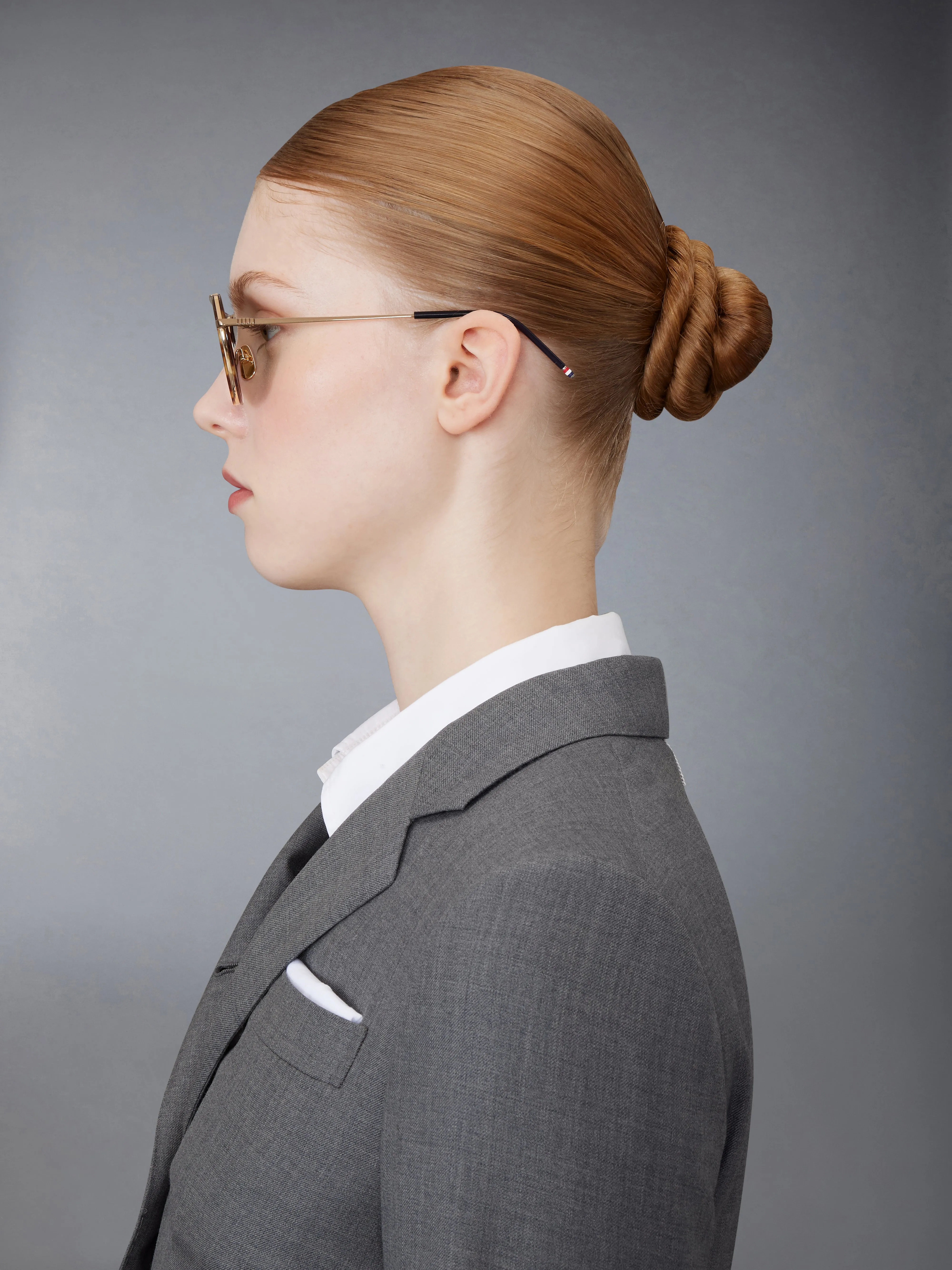 ACETATE AND TITANIUM RECTANGULAR SUNGLASSES sold by Thom Browne product image thumbnail 4