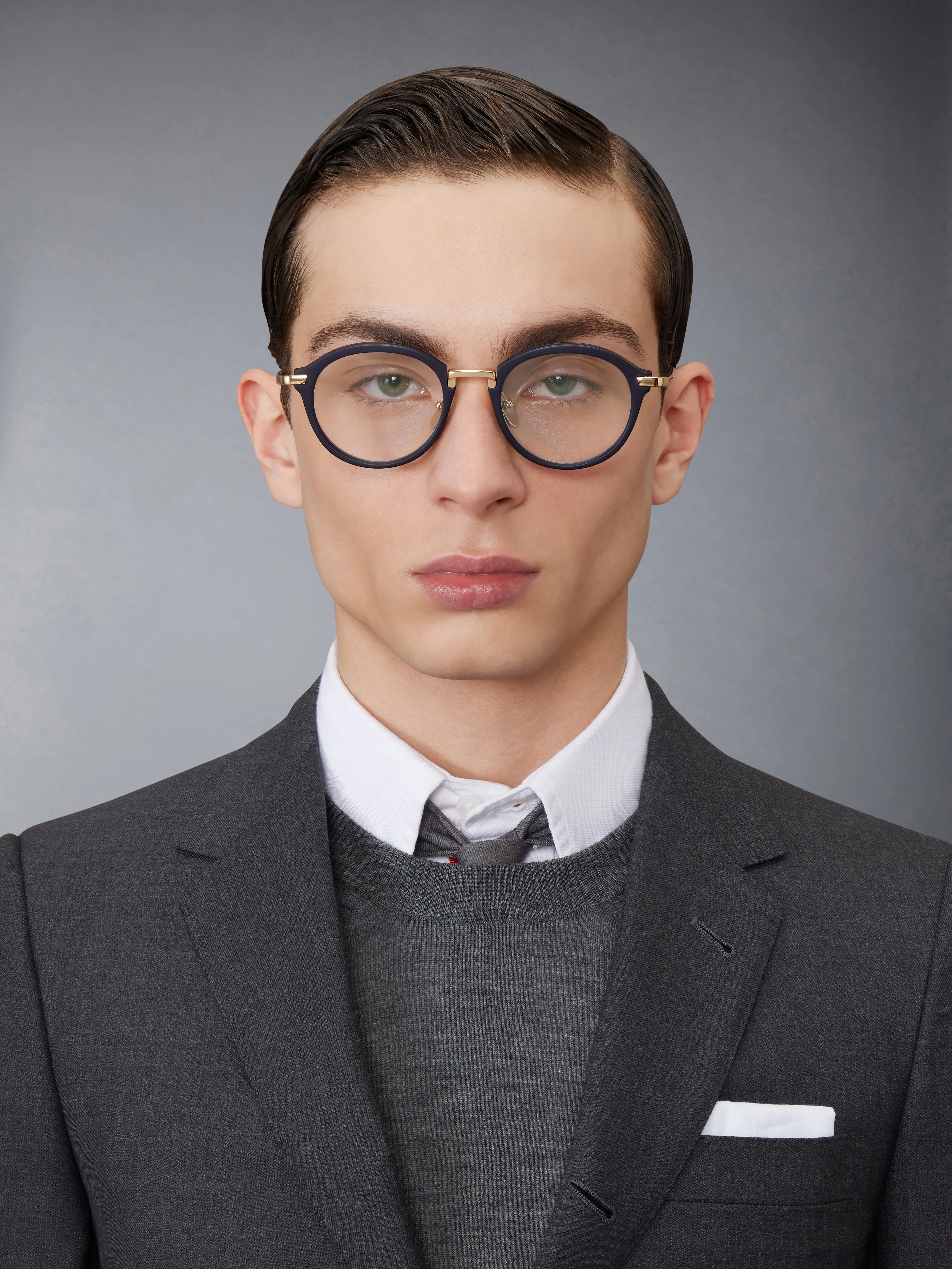 ACETATE AND TITANIUM ROUND EYEGLASSES sold by Thom Browne product image thumbnail 3