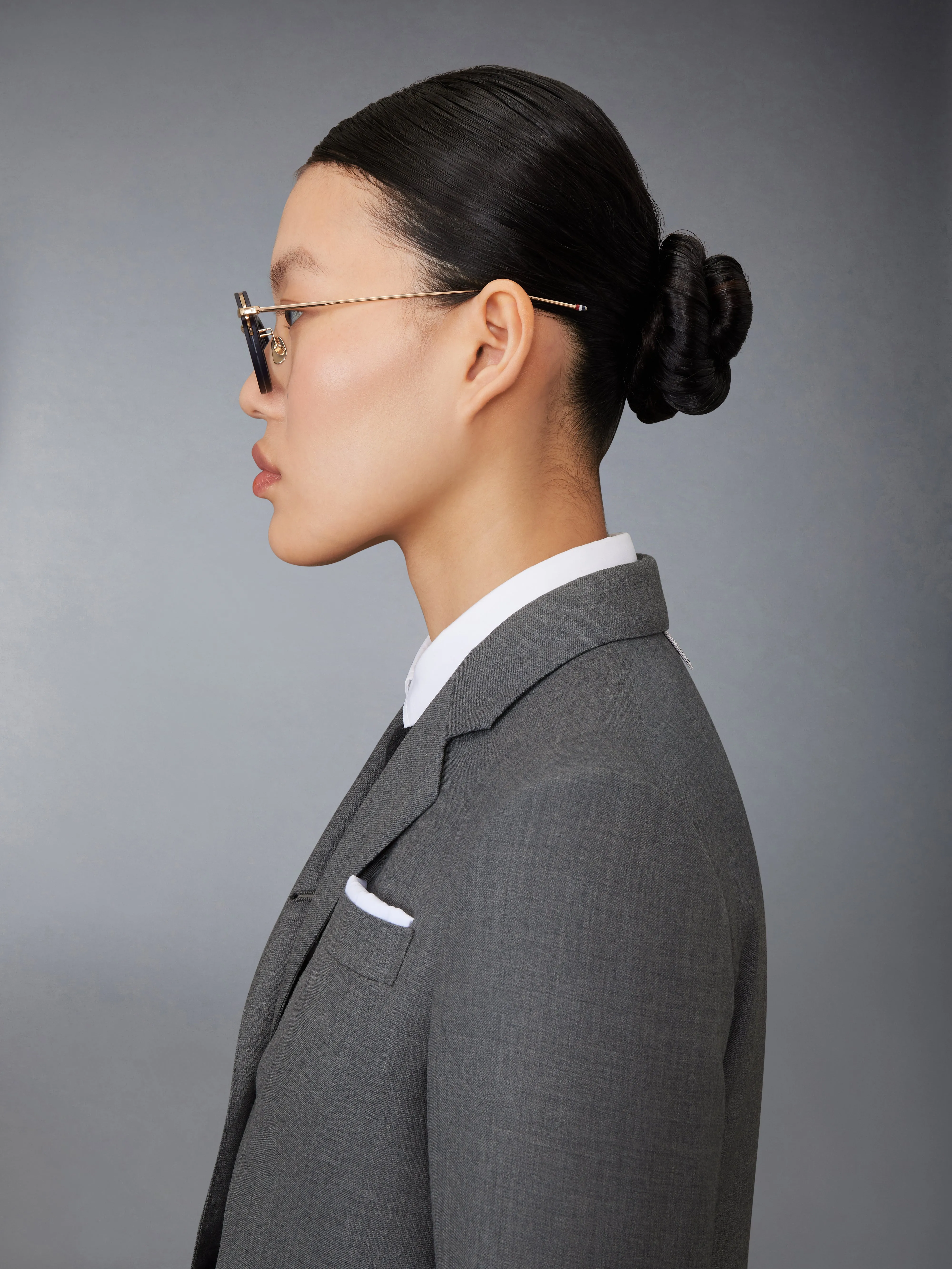 ACETATE AND TITANIUM ROUND EYEGLASSES sold by Thom Browne product image thumbnail 4