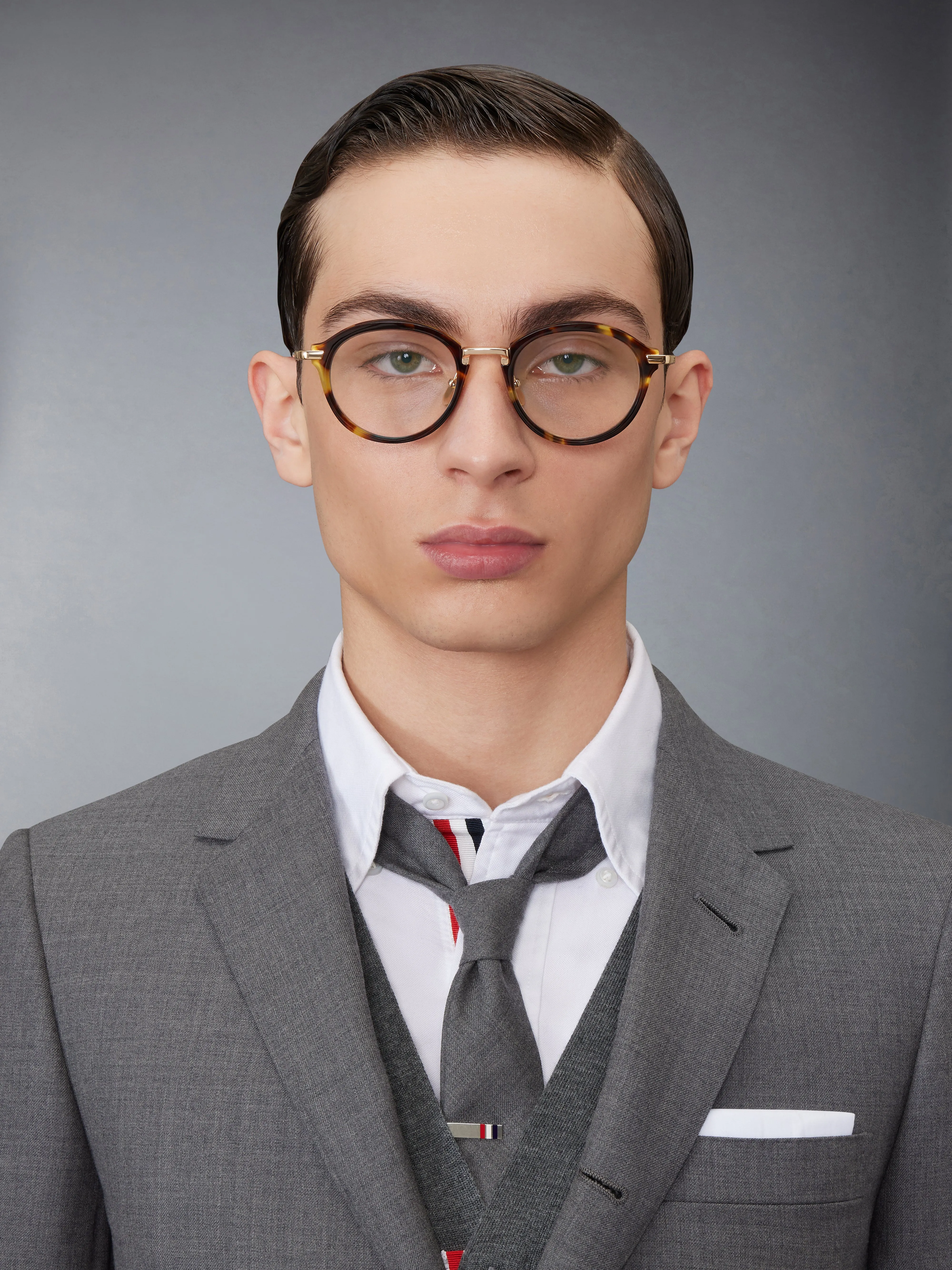 ACETATE AND TITANIUM ROUND EYEGLASSES sold by Thom Browne product image thumbnail 3
