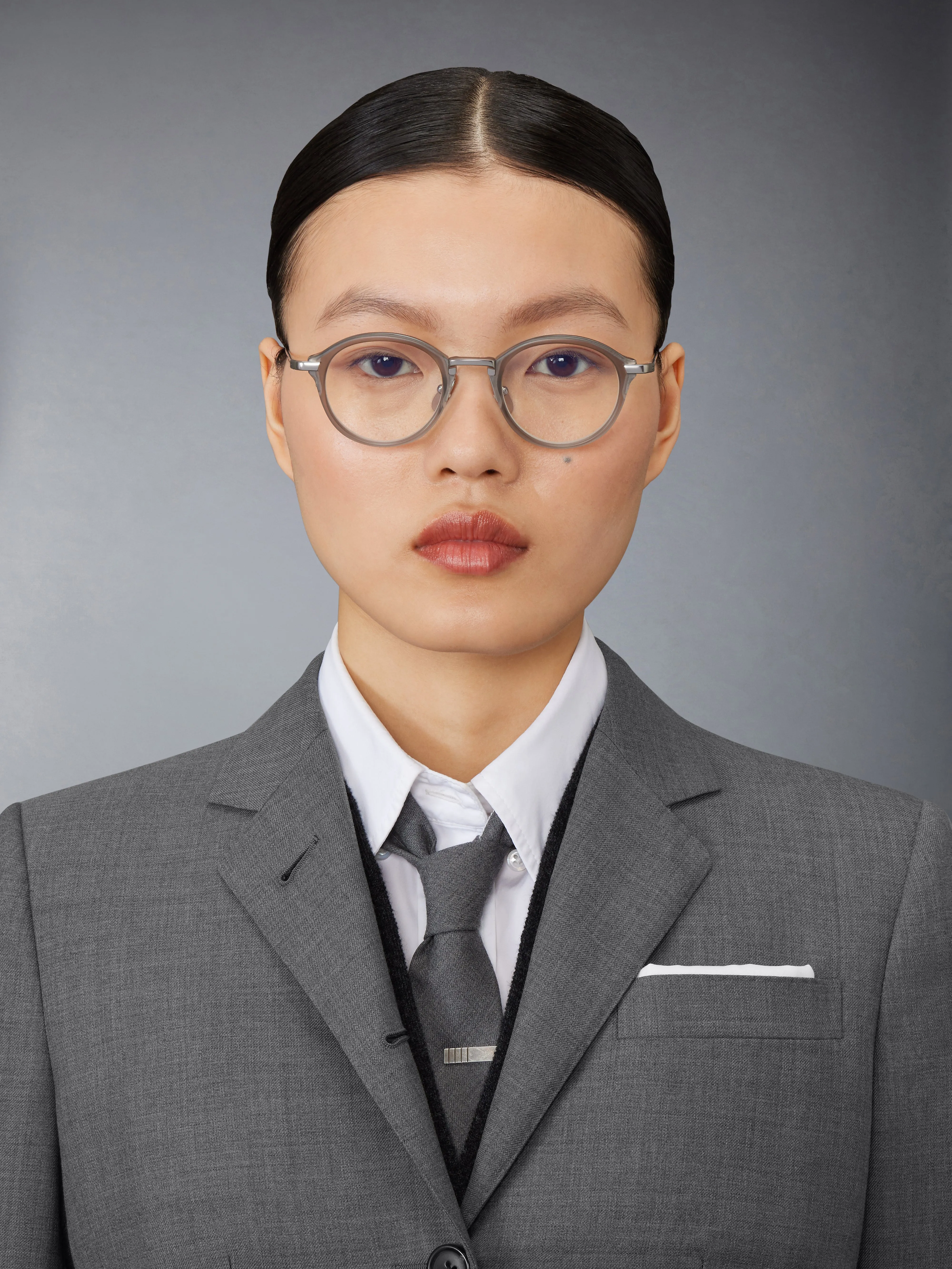 ACETATE AND TITANIUM ROUND EYEGLASSES sold by Thom Browne product image thumbnail 2
