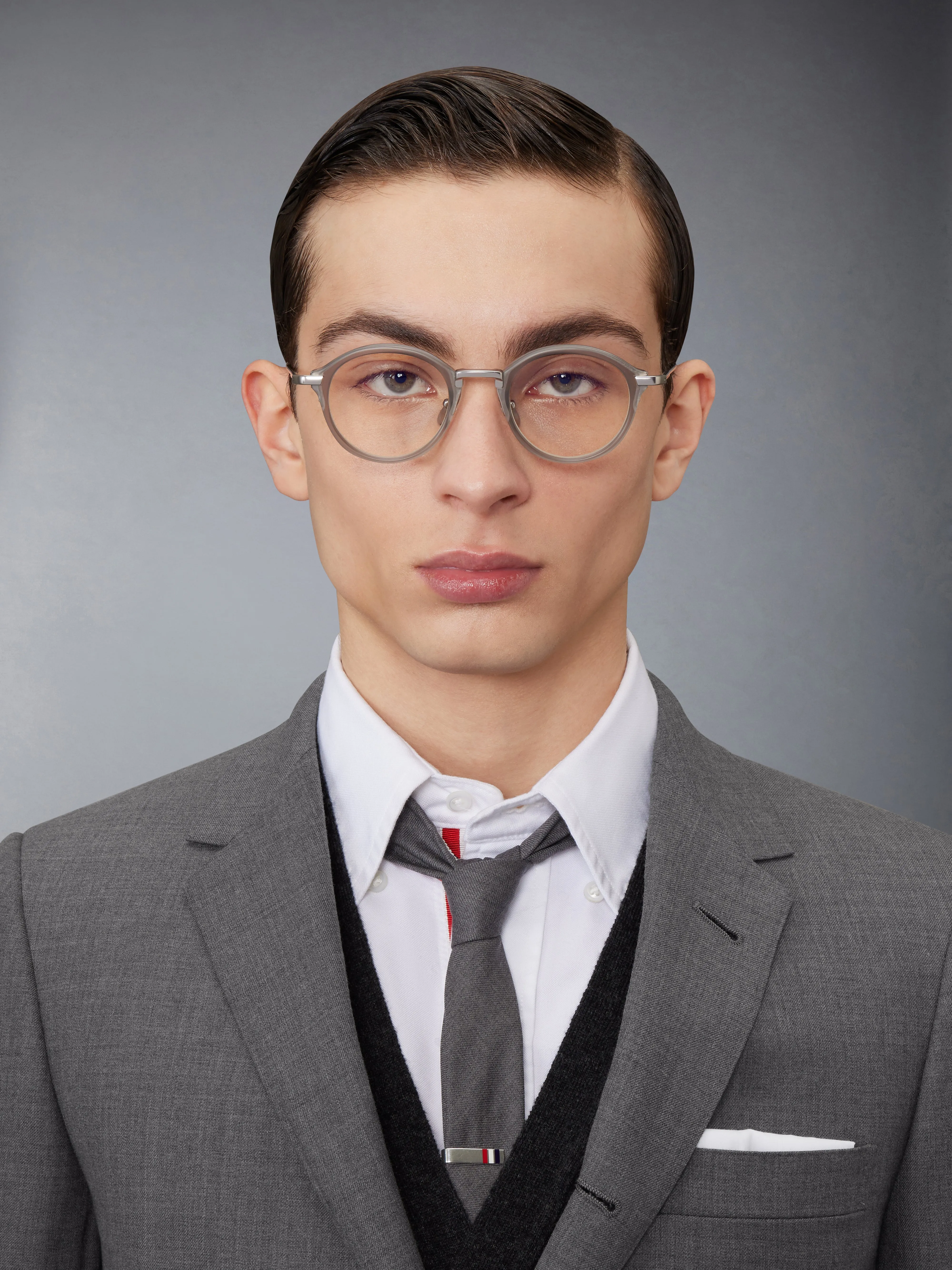 ACETATE AND TITANIUM ROUND EYEGLASSES sold by Thom Browne product image thumbnail 3