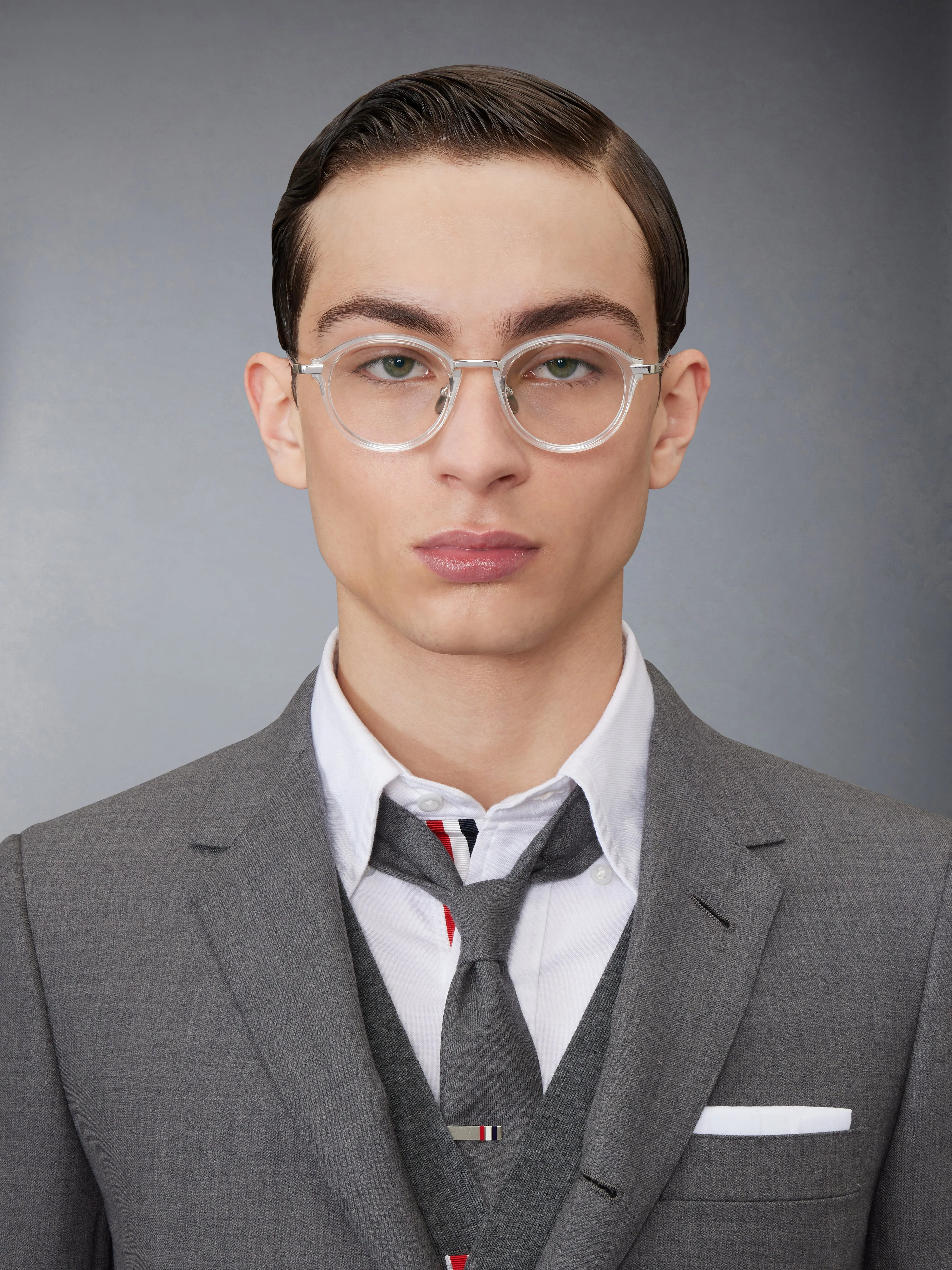 ACETATE AND TITANIUM ROUND EYEGLASSES sold by Thom Browne product image thumbnail 3