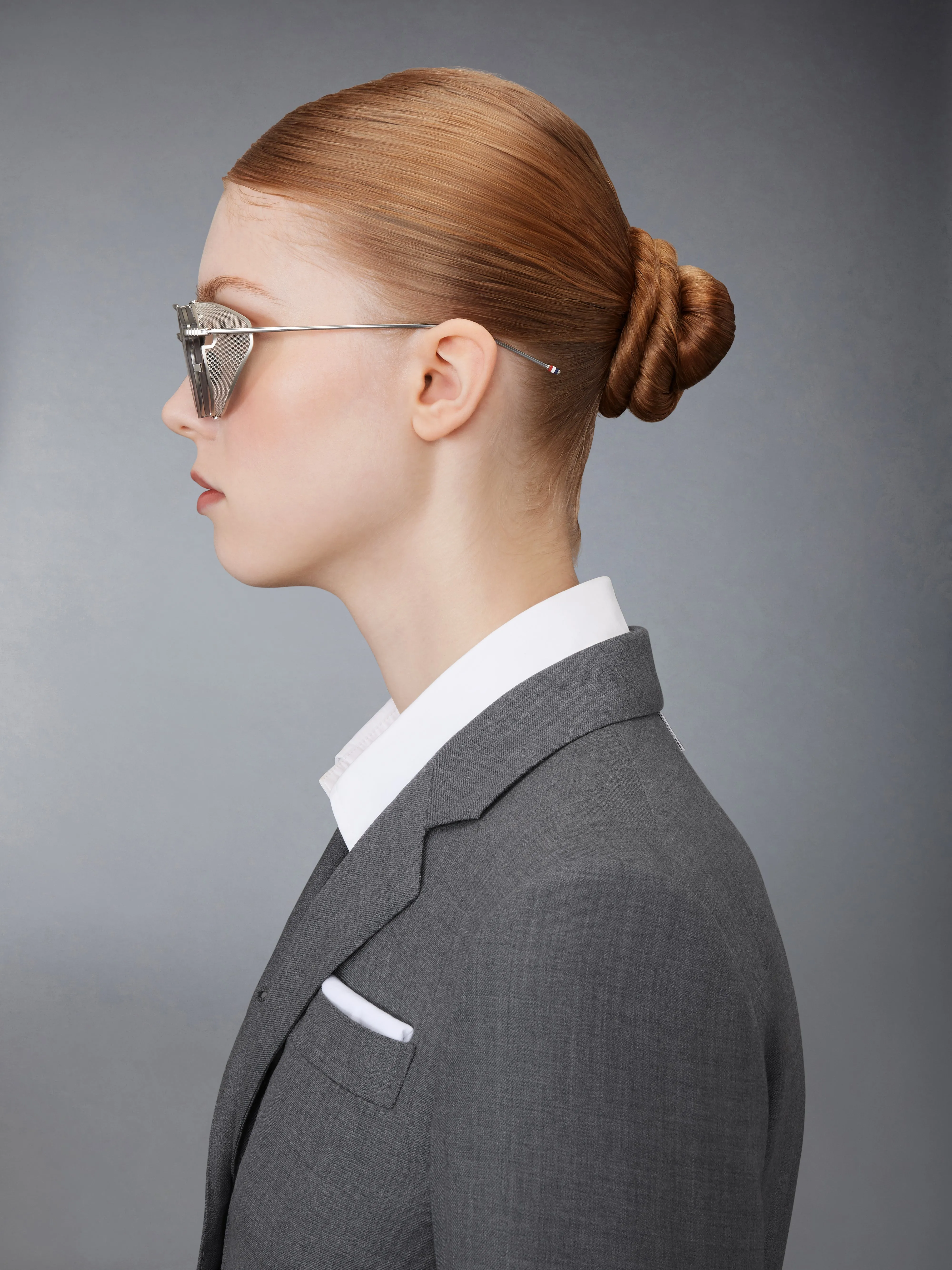 ACETATE AND TITANIUM ROUND SUNGLASSES sold by Thom Browne product image thumbnail 4