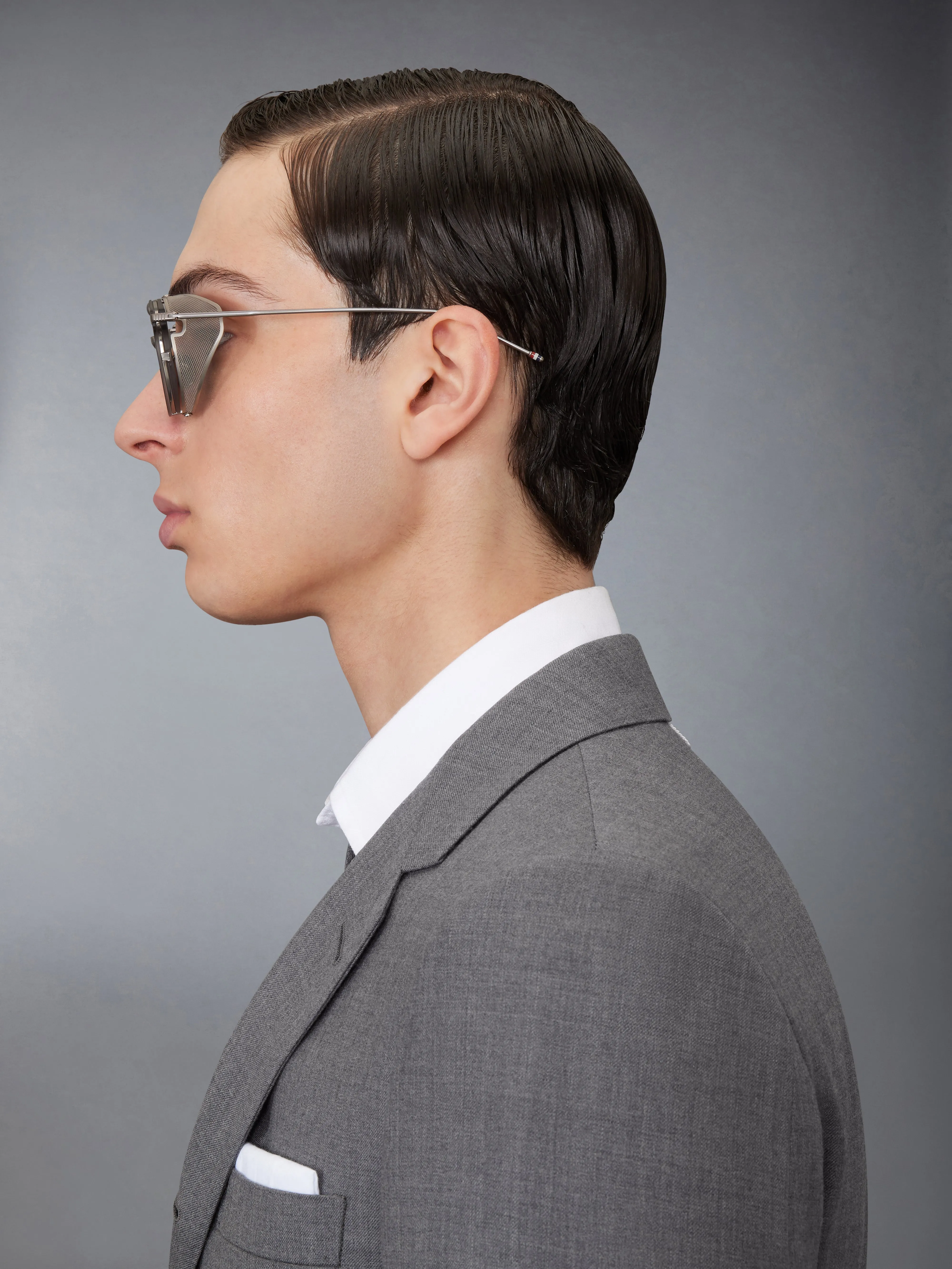 ACETATE AND TITANIUM ROUND SUNGLASSES sold by Thom Browne product image thumbnail 5