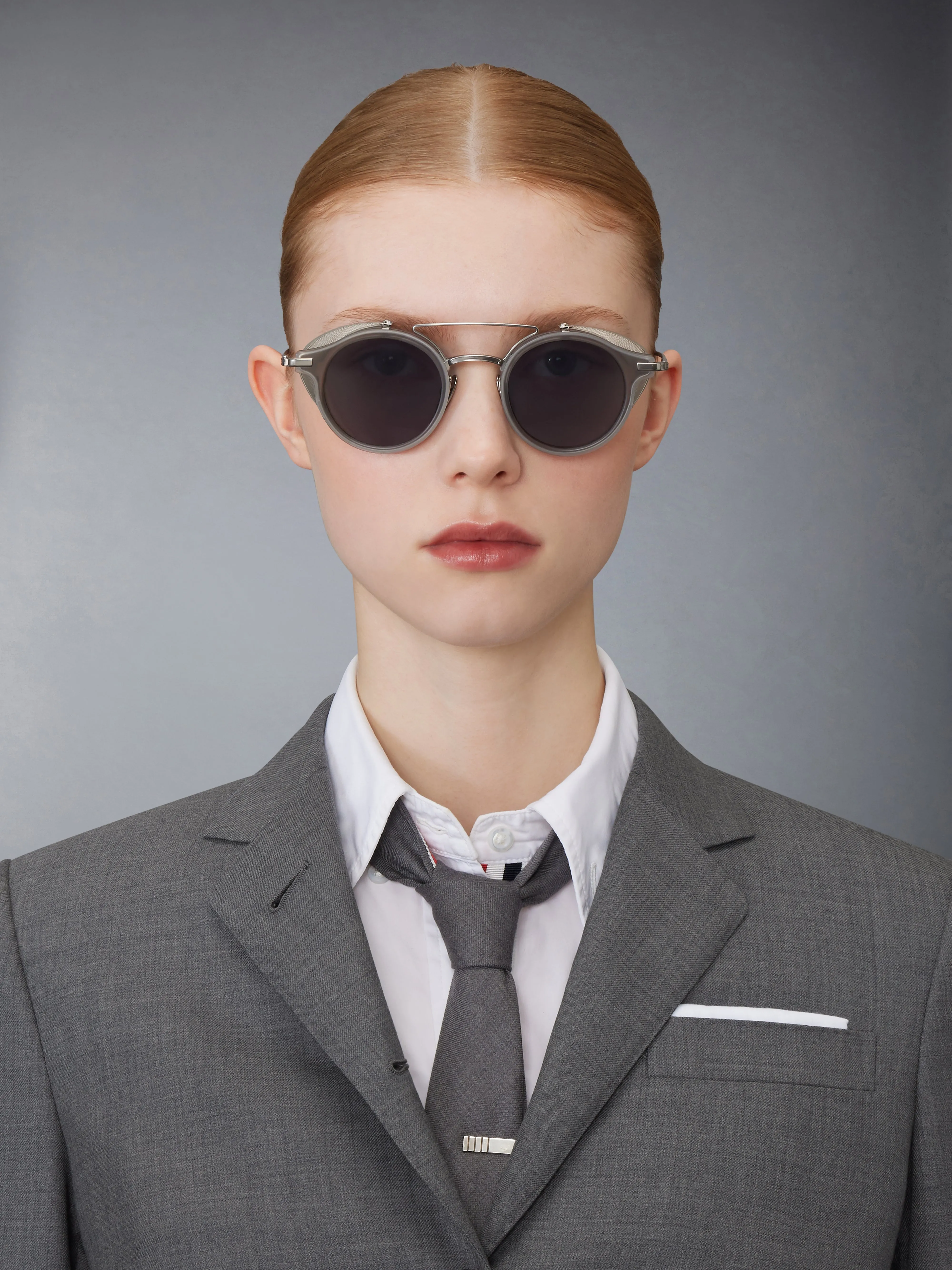 ACETATE AND TITANIUM ROUND SUNGLASSES sold by Thom Browne product image thumbnail 2