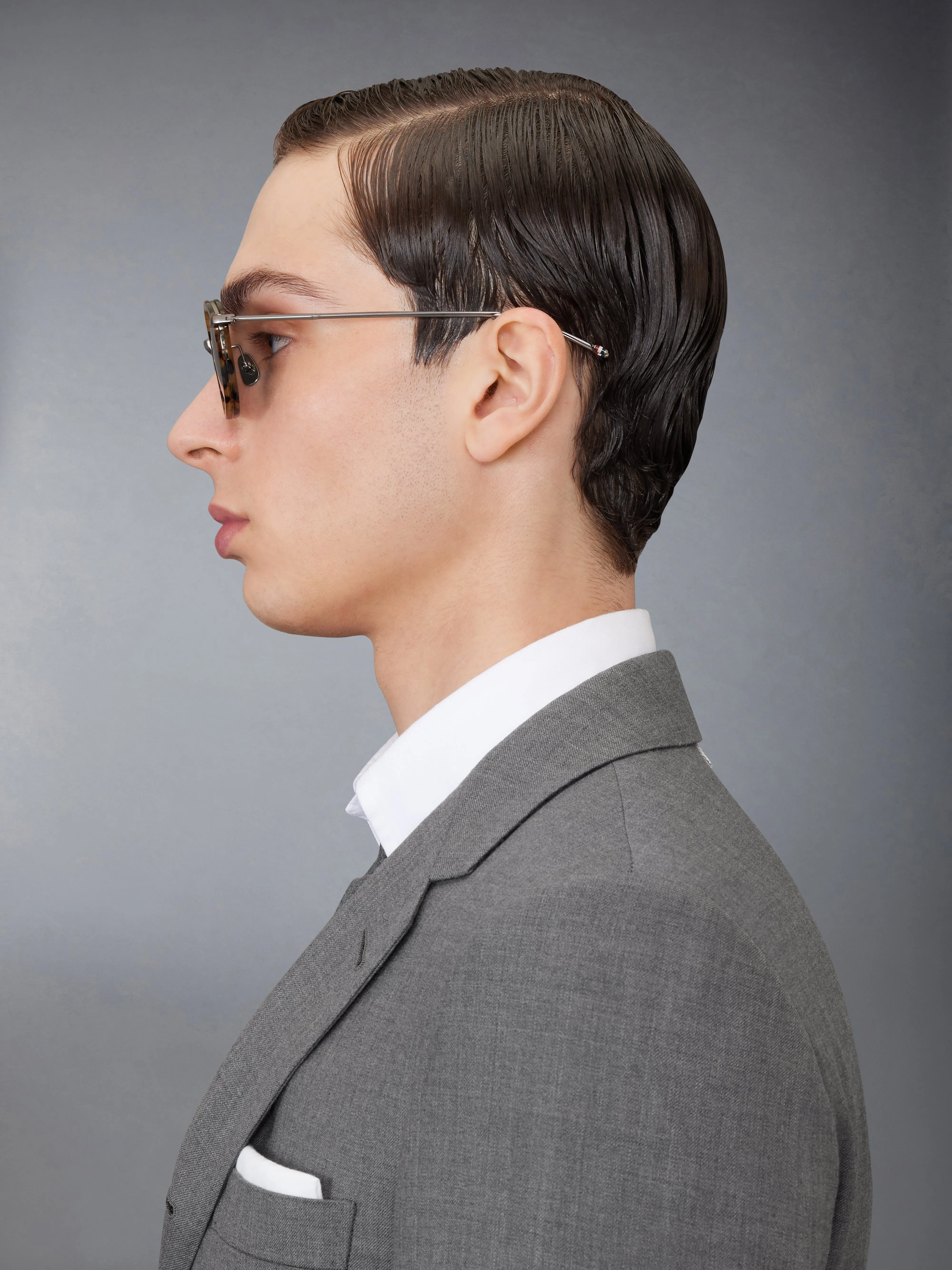 ACETATE AND TITANIUM ROUND SUNGLASSES sold by Thom Browne product image thumbnail 5