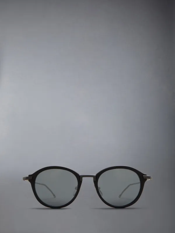 ACETATE AND TITANIUM ROUND SUNGLASSES sold by Thom Browne
