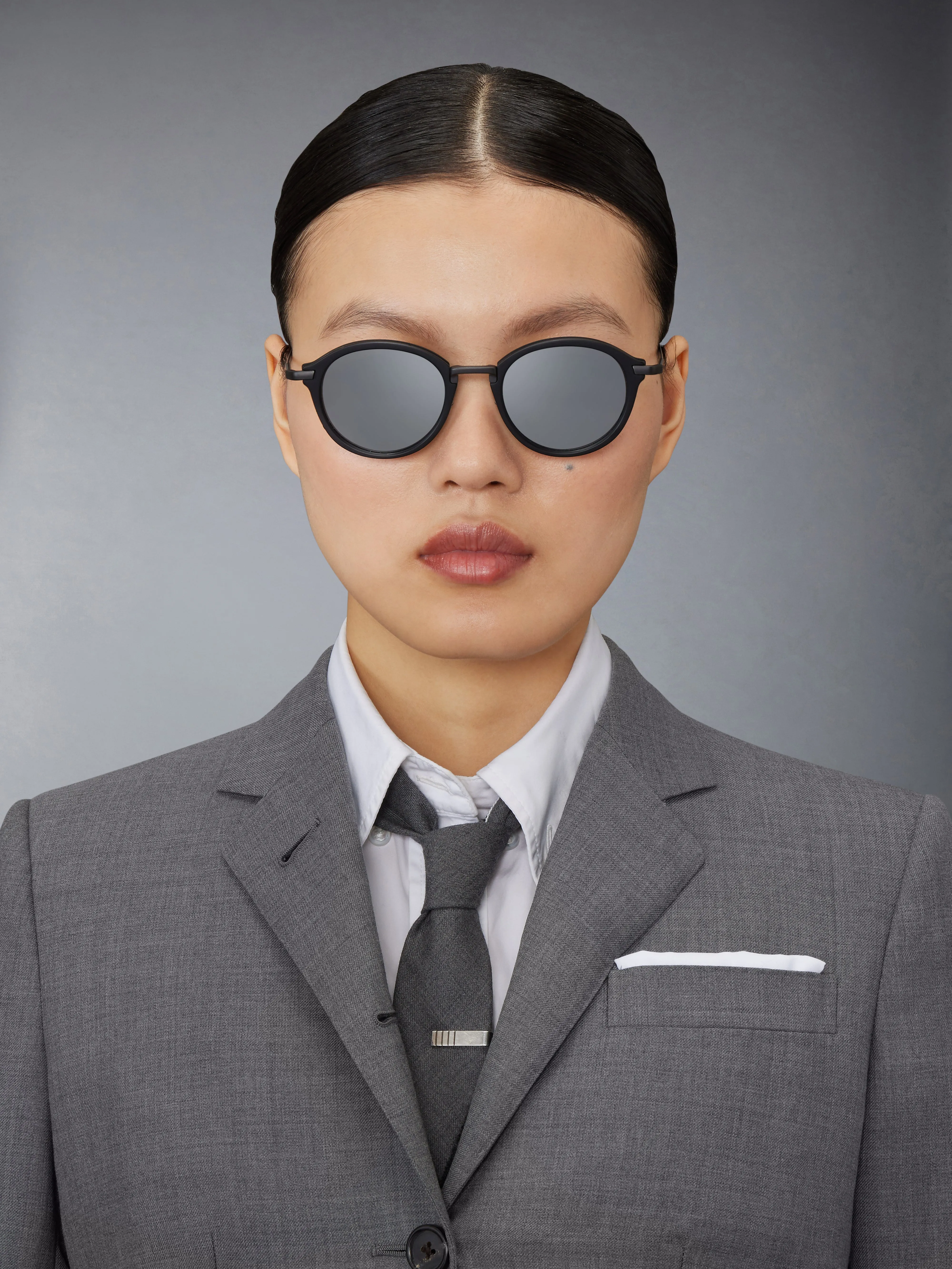 ACETATE AND TITANIUM ROUND SUNGLASSES sold by Thom Browne product image thumbnail 2