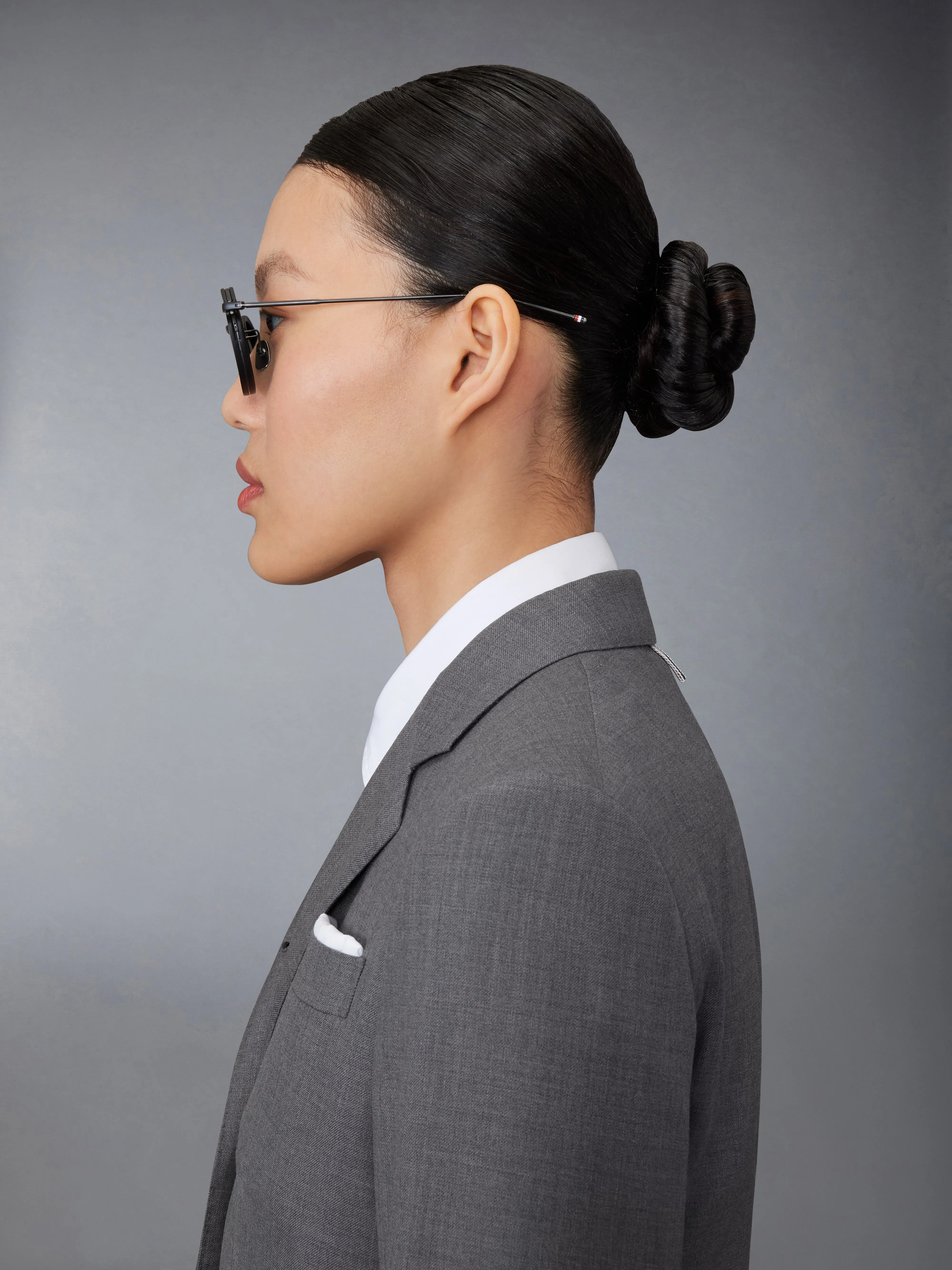 ACETATE AND TITANIUM ROUND SUNGLASSES sold by Thom Browne product image thumbnail 4
