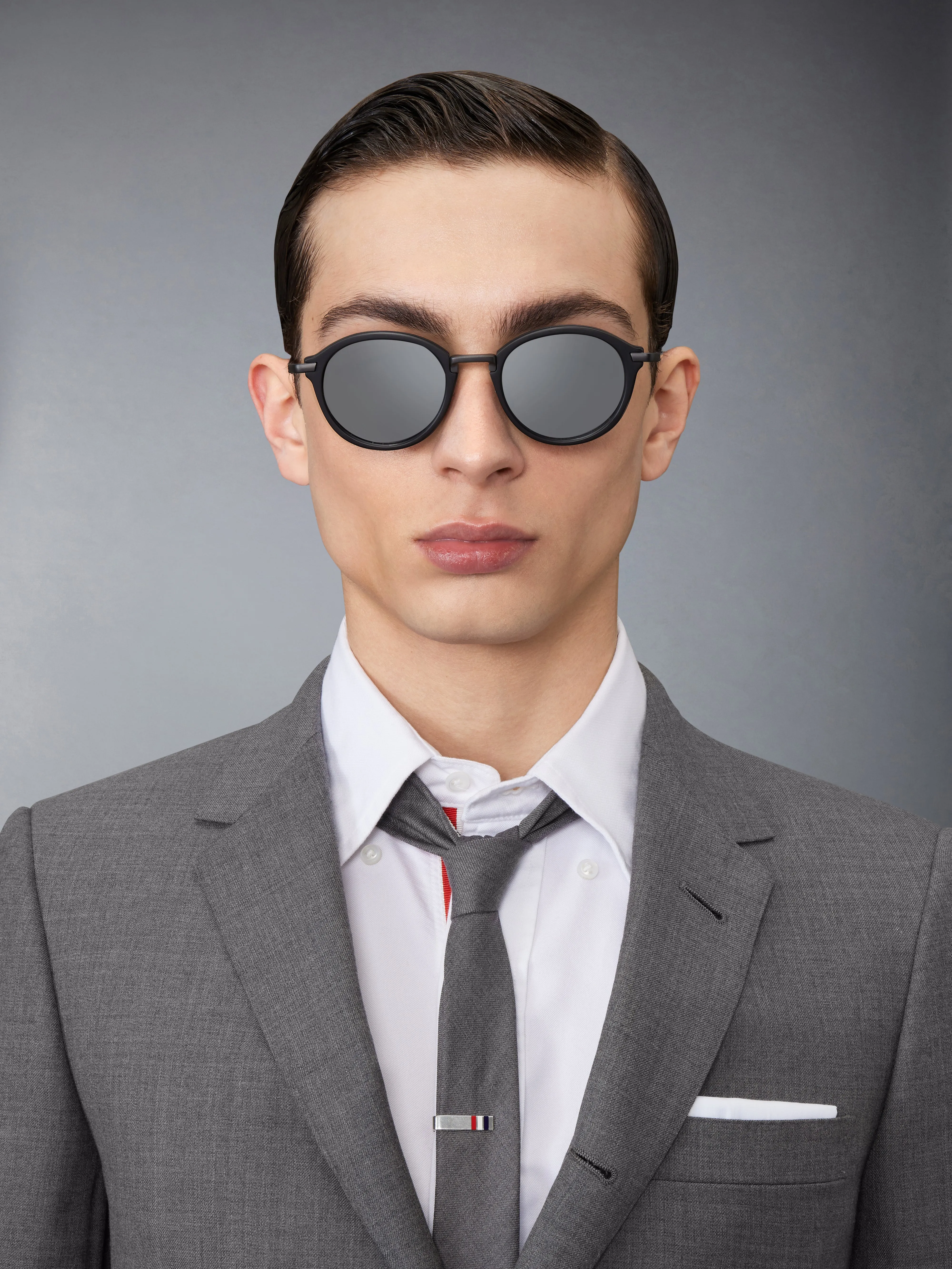 ACETATE AND TITANIUM ROUND SUNGLASSES sold by Thom Browne product image thumbnail 3