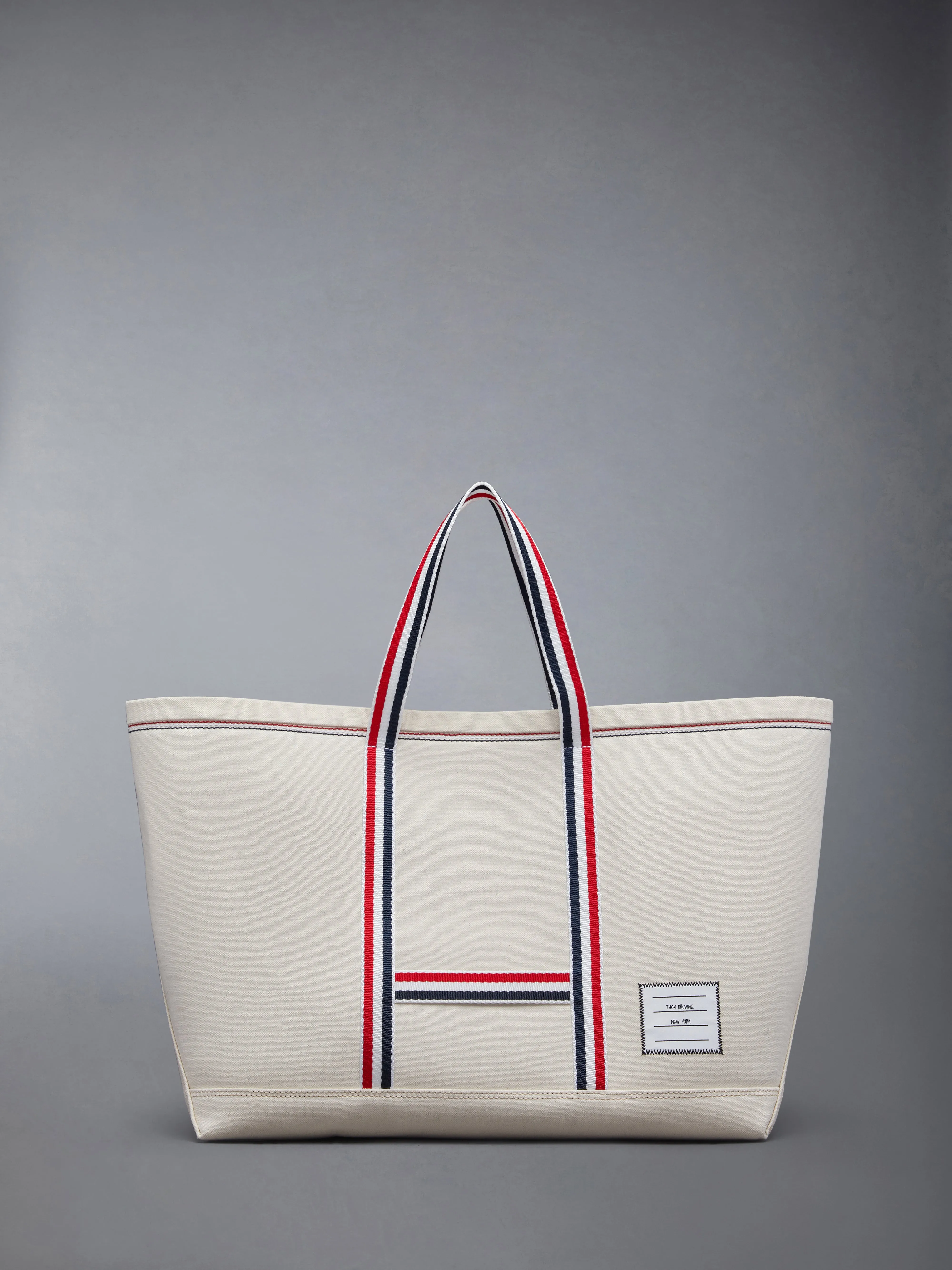 CANVAS STRIPE MEDIUM TOOL TOTE sold by Thom Browne