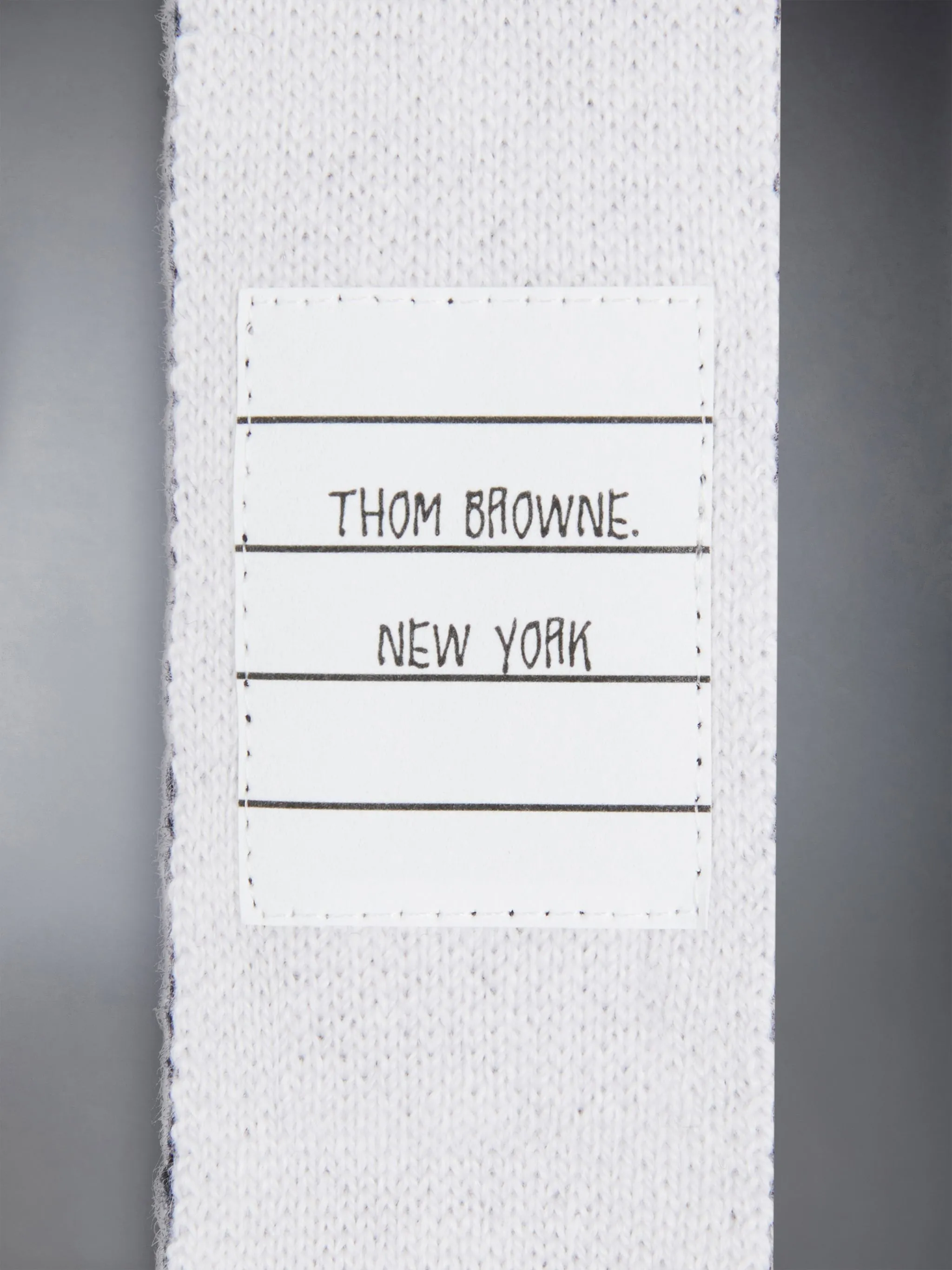 CASHMERE 4-BAR KNIT TIE sold by Thom Browne product image thumbnail 2