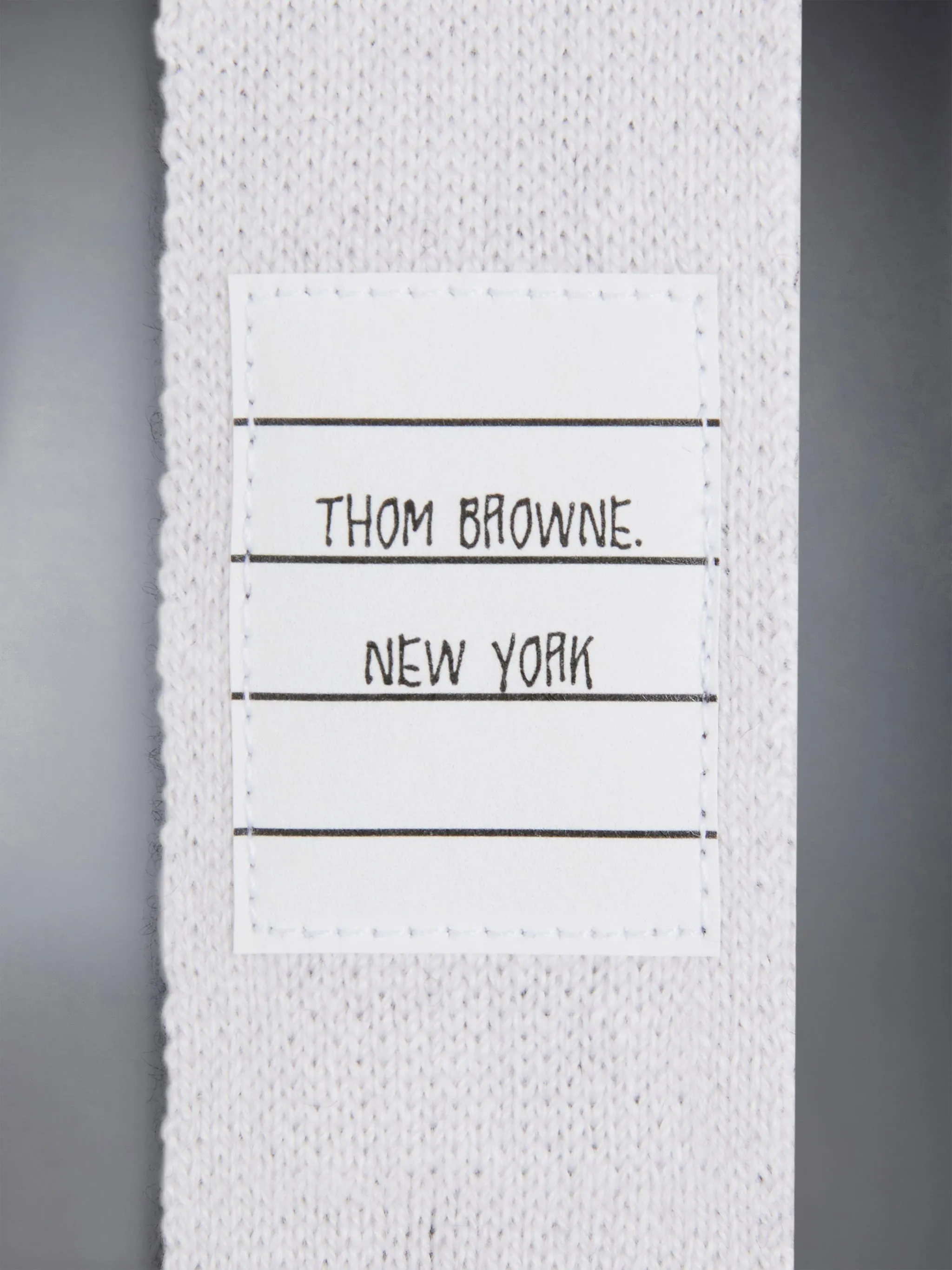 CASHMERE 4-BAR KNIT TIE sold by Thom Browne product image thumbnail 2