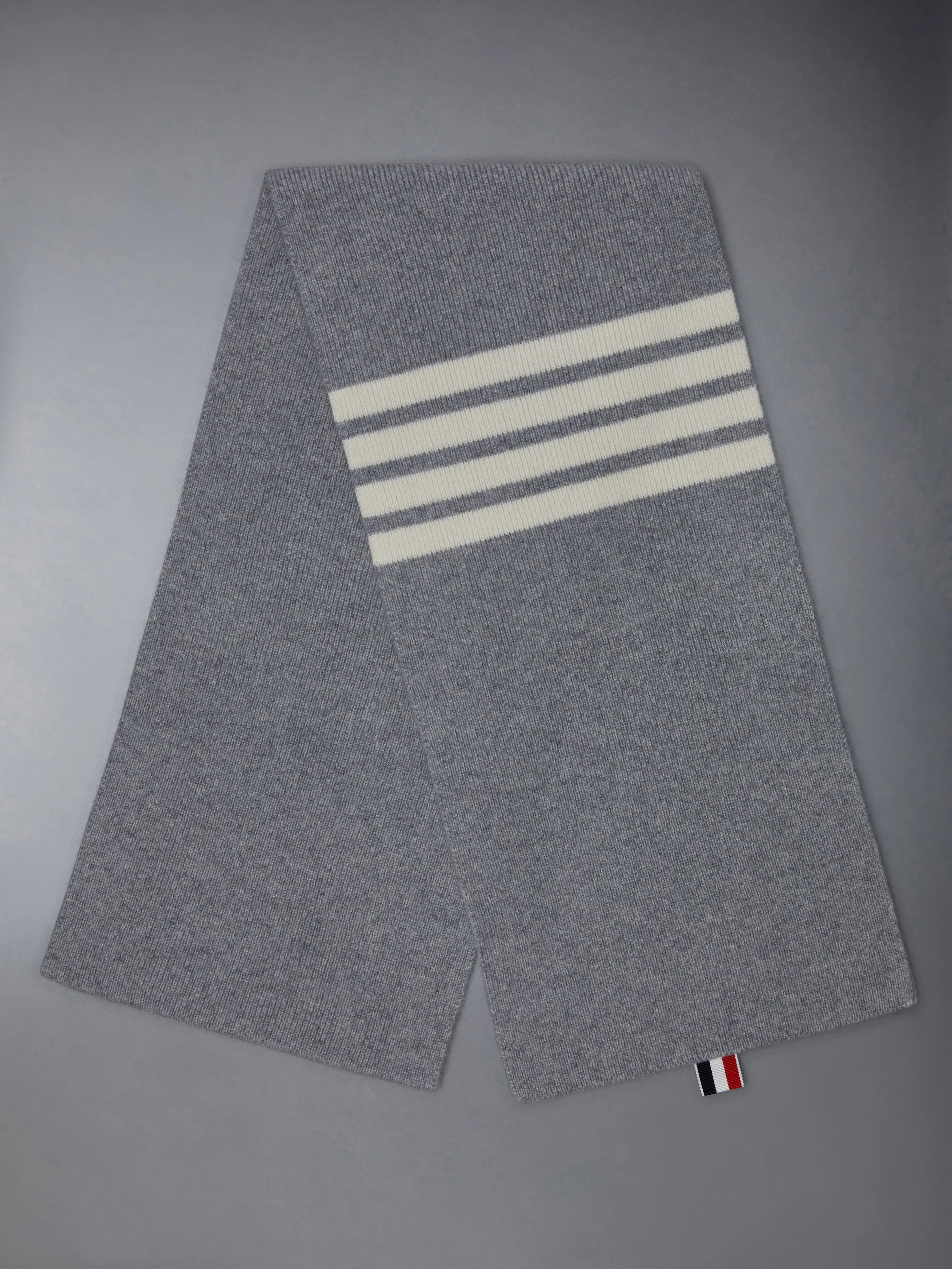 CASHMERE RIB 4-BAR SCARF sold by Thom Browne product image thumbnail 2