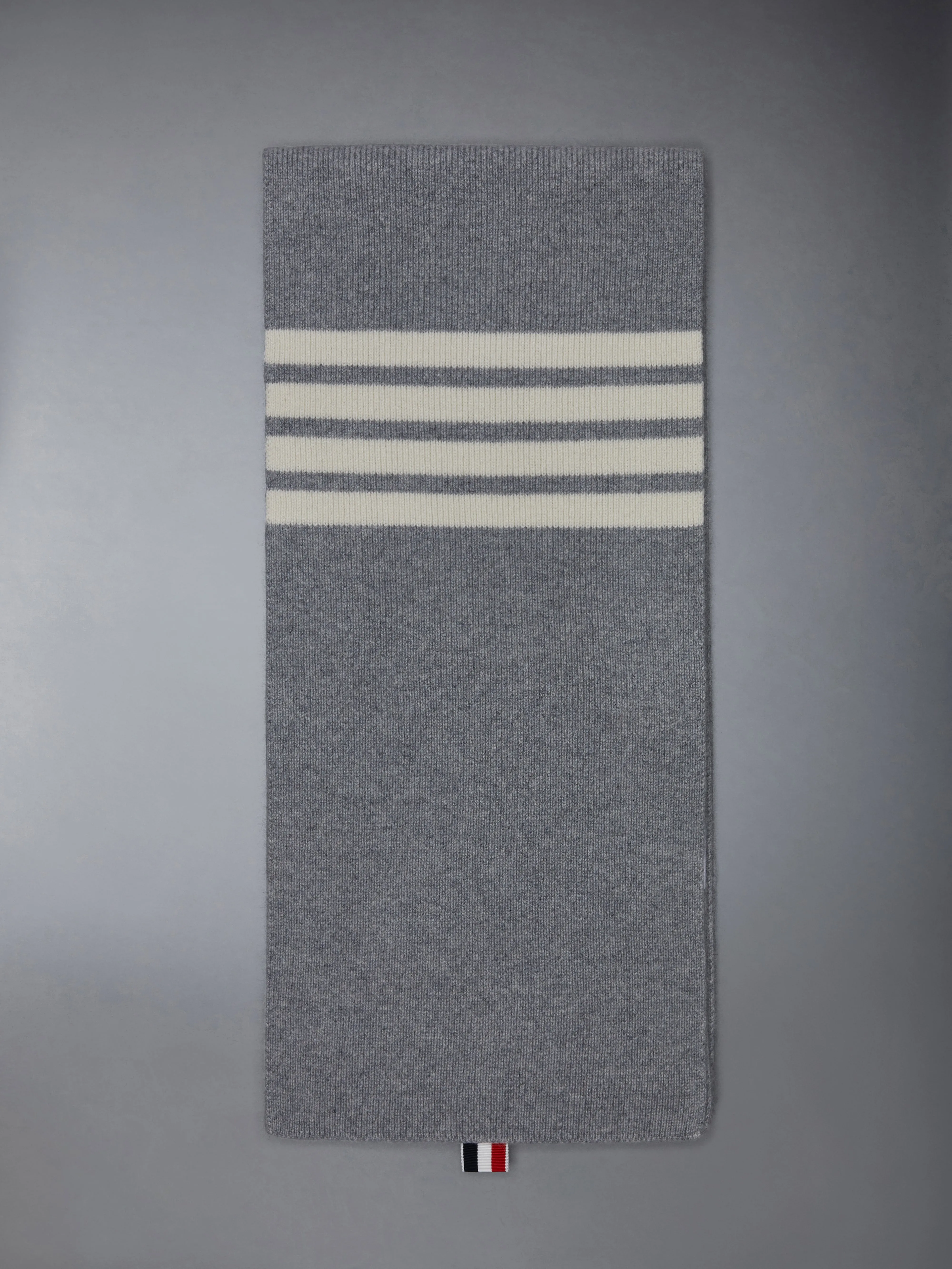 CASHMERE RIB 4-BAR SCARF sold by Thom Browne
