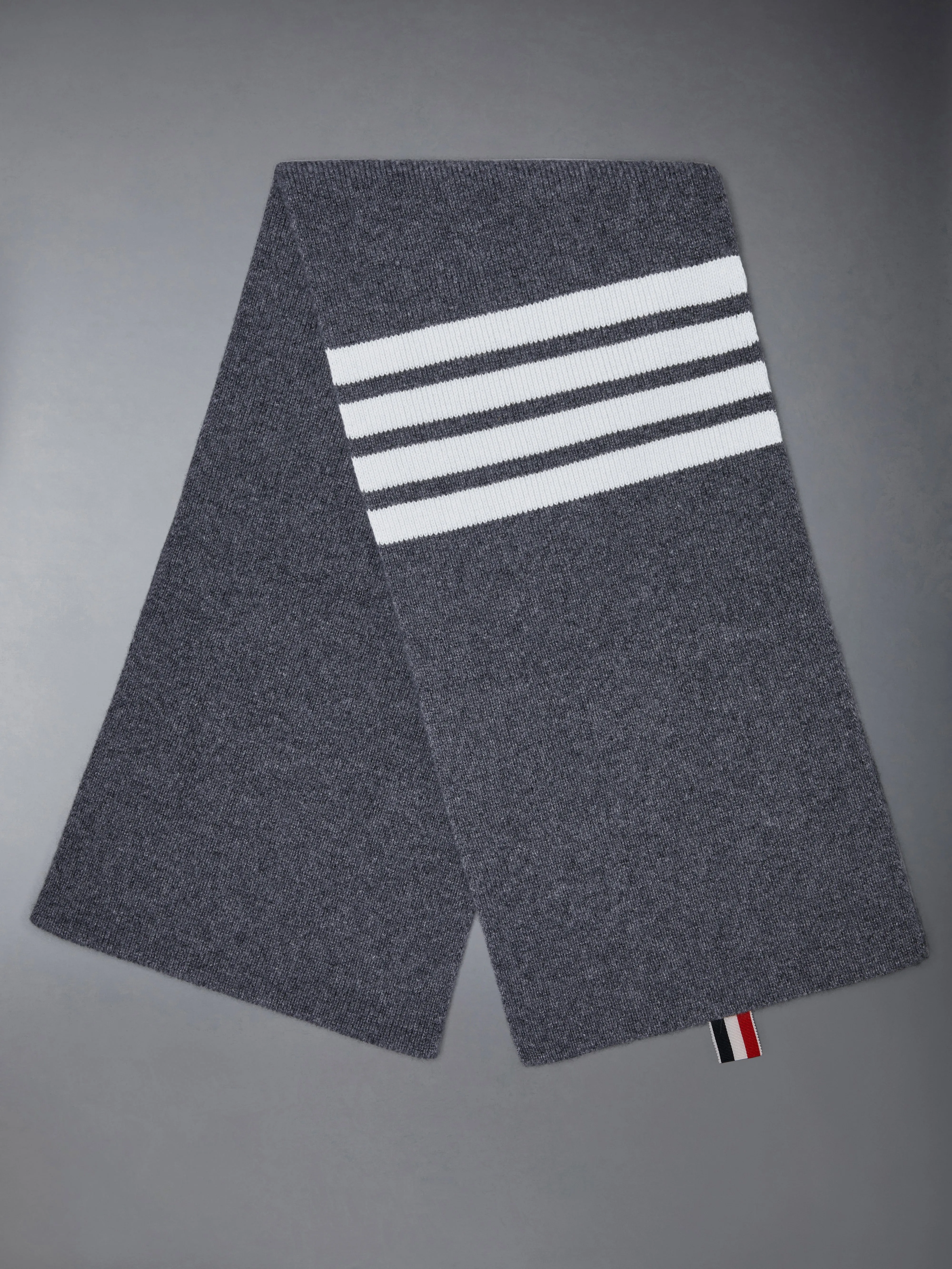 CASHMERE RIB 4-BAR SCARF sold by Thom Browne product image thumbnail 2