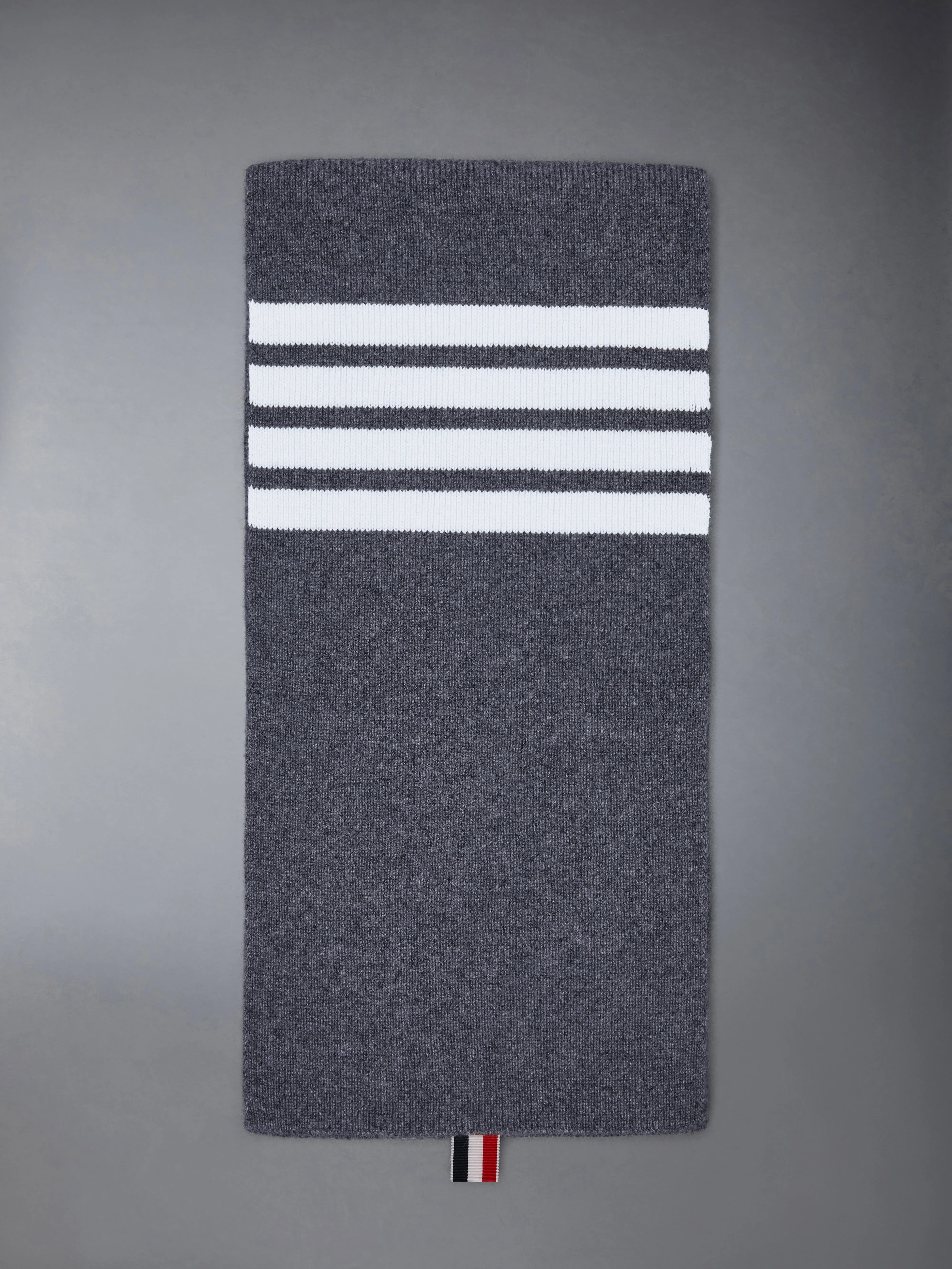 CASHMERE RIB 4-BAR SCARF sold by Thom Browne