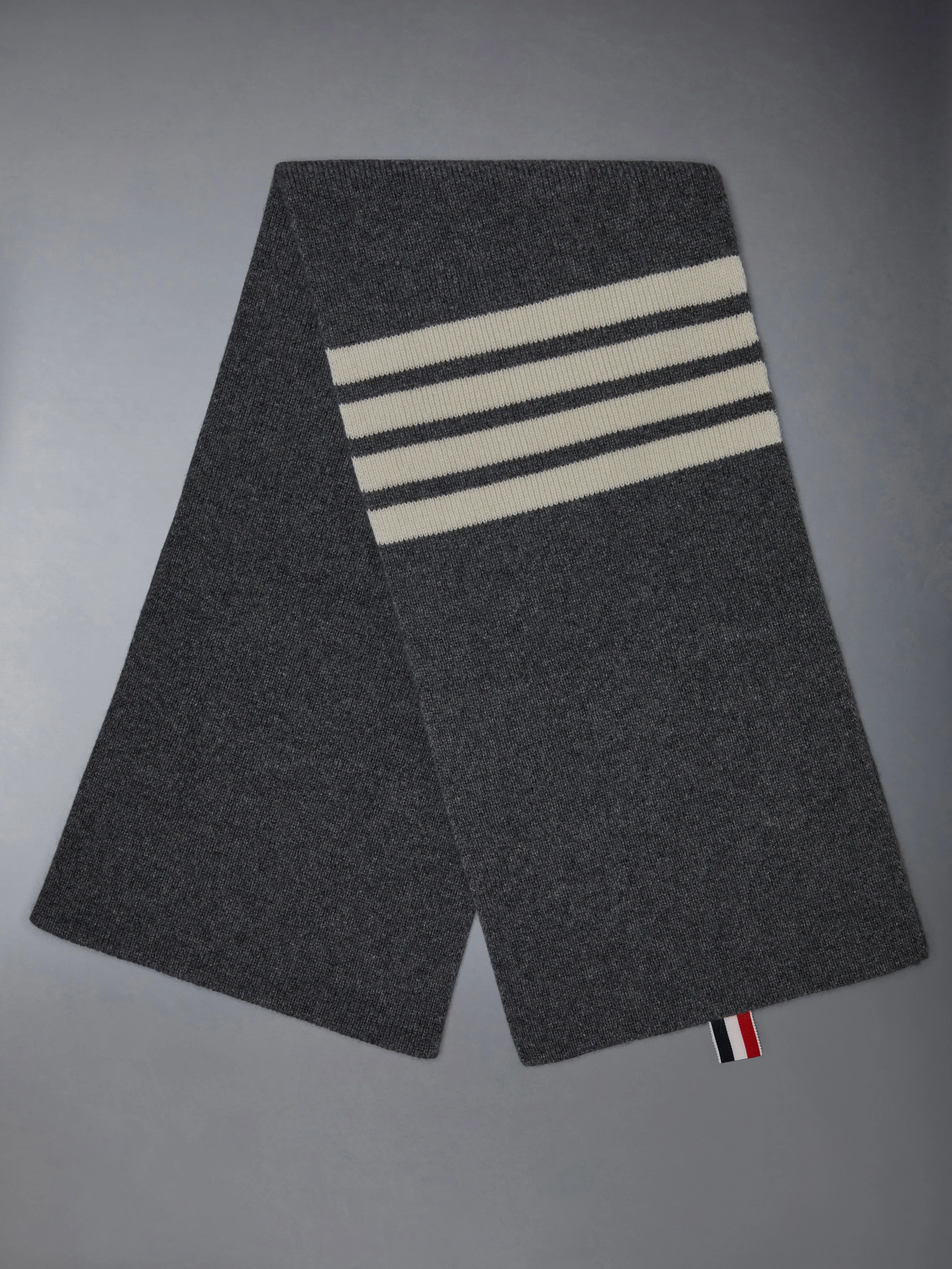 CASHMERE RIB 4-BAR SCARF sold by Thom Browne product image thumbnail 2