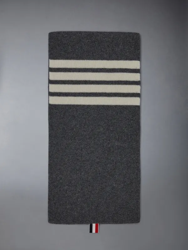 CASHMERE RIB 4-BAR SCARF sold by Thom Browne