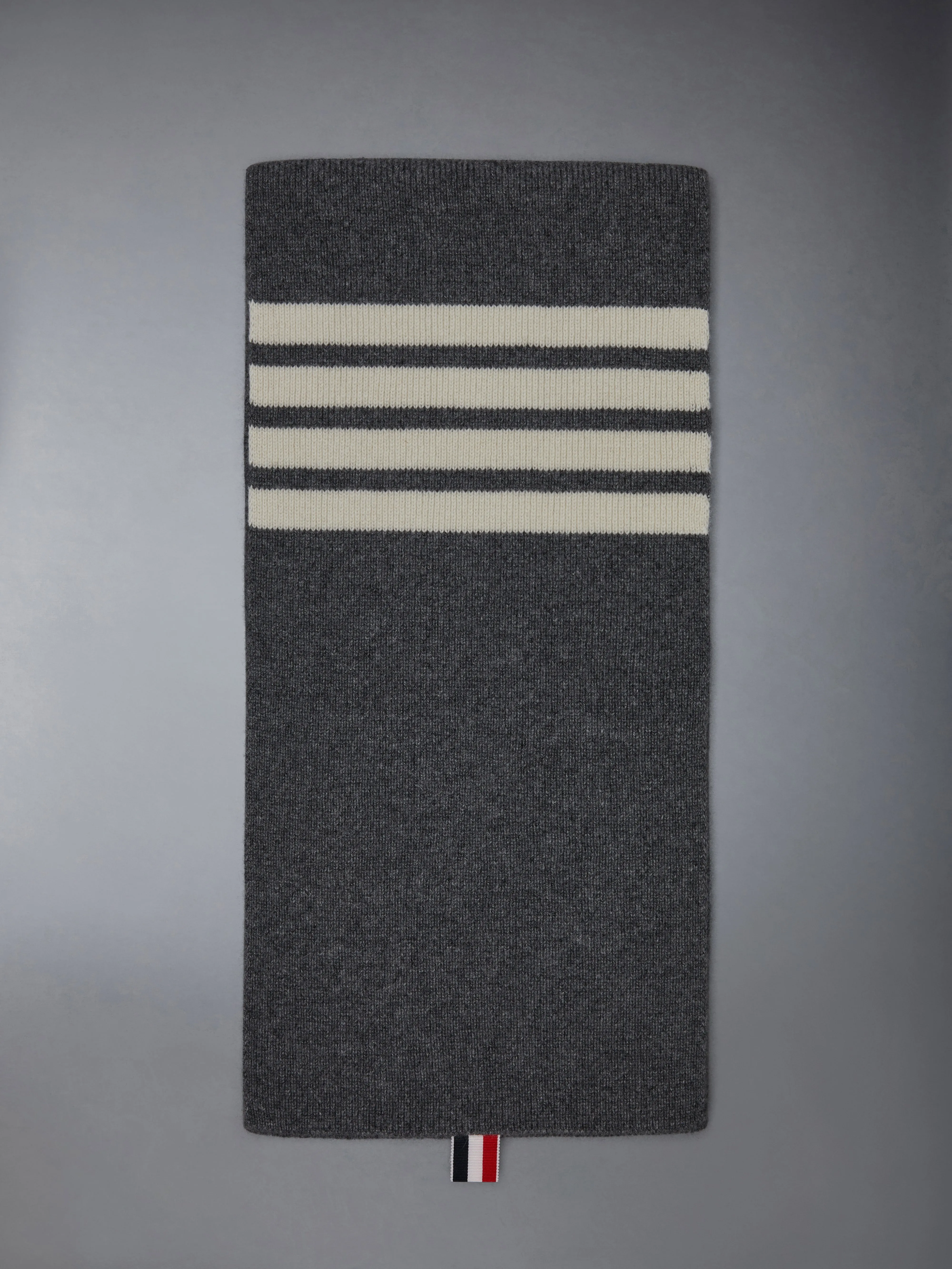 CASHMERE RIB 4-BAR SCARF sold by Thom Browne