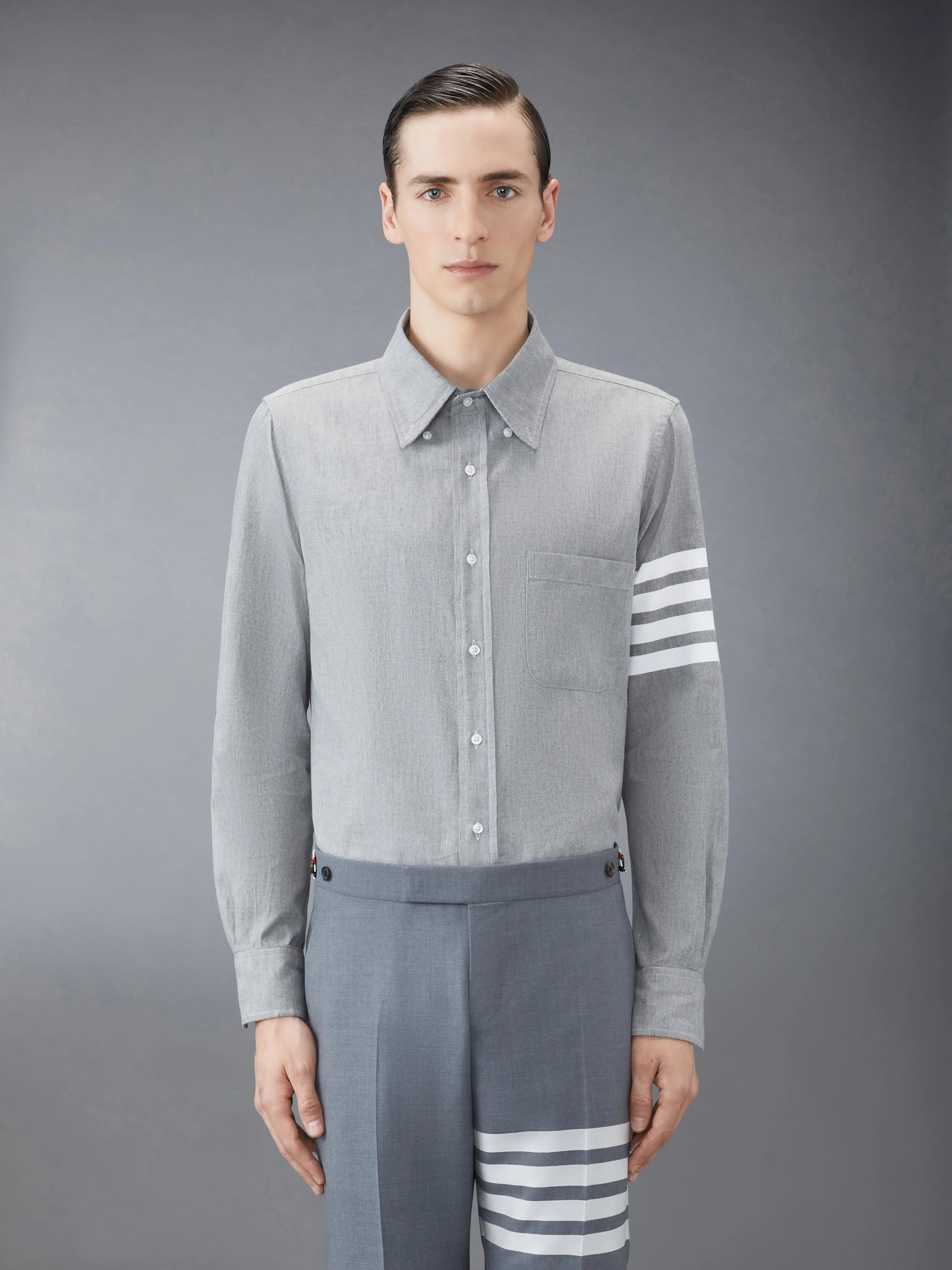 CHAMBRAY 4-BAR SHIRT sold by Thom Browne