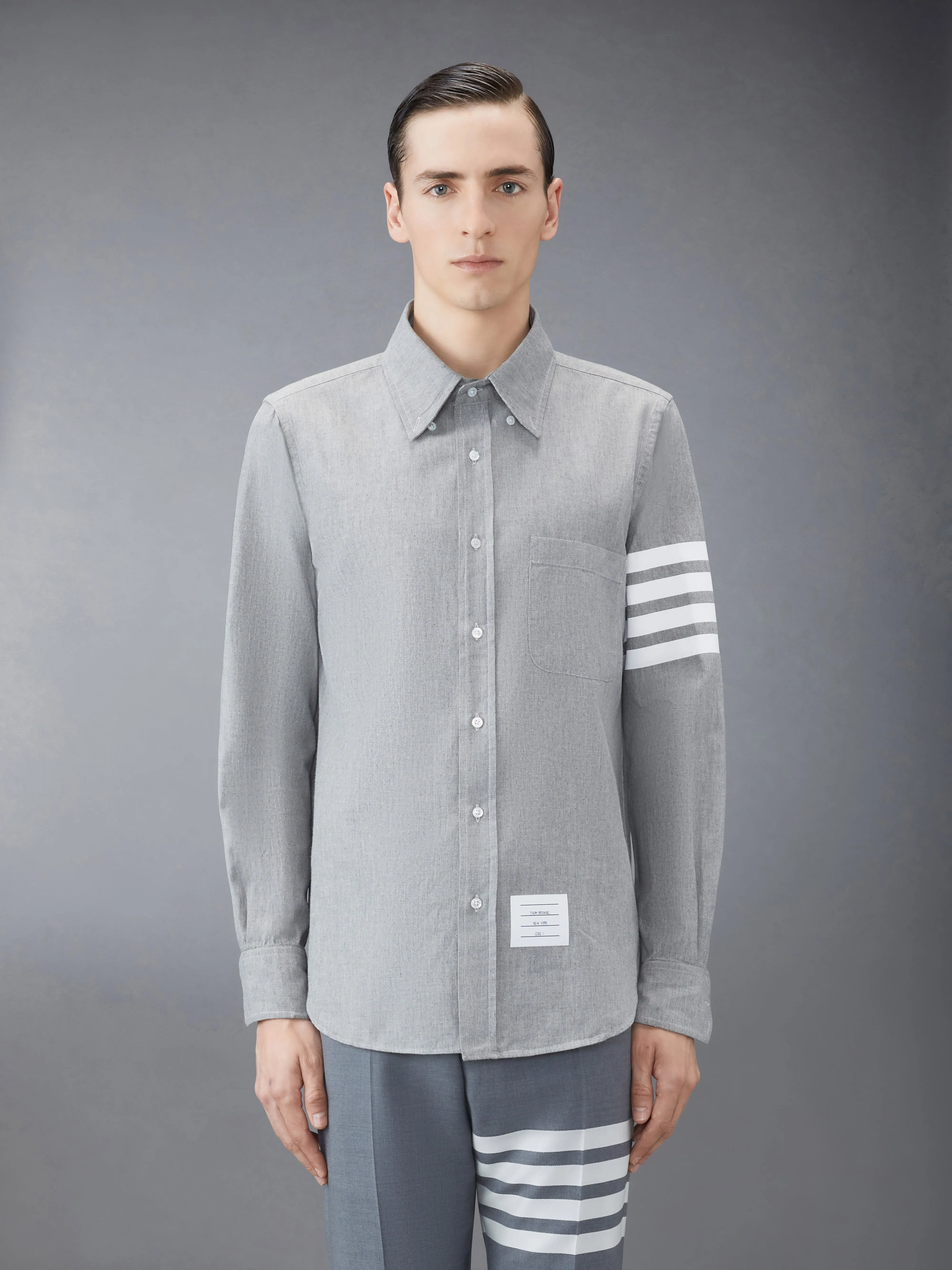 CHAMBRAY 4-BAR SHIRT sold by Thom Browne product image thumbnail 2
