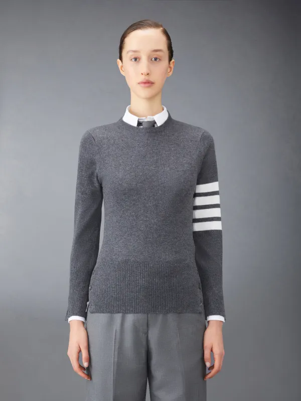 CLASSIC CASHMERE 4-BAR PULLOVER made by Thom Browne