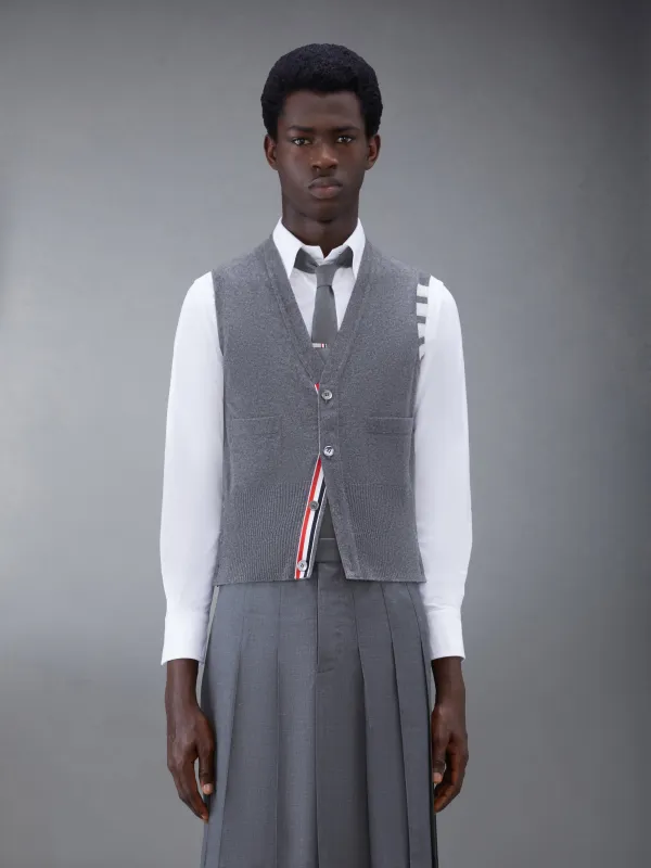 CLASSIC CASHMERE 4-BAR V-NECK CARDIGAN VEST made by Thom Browne