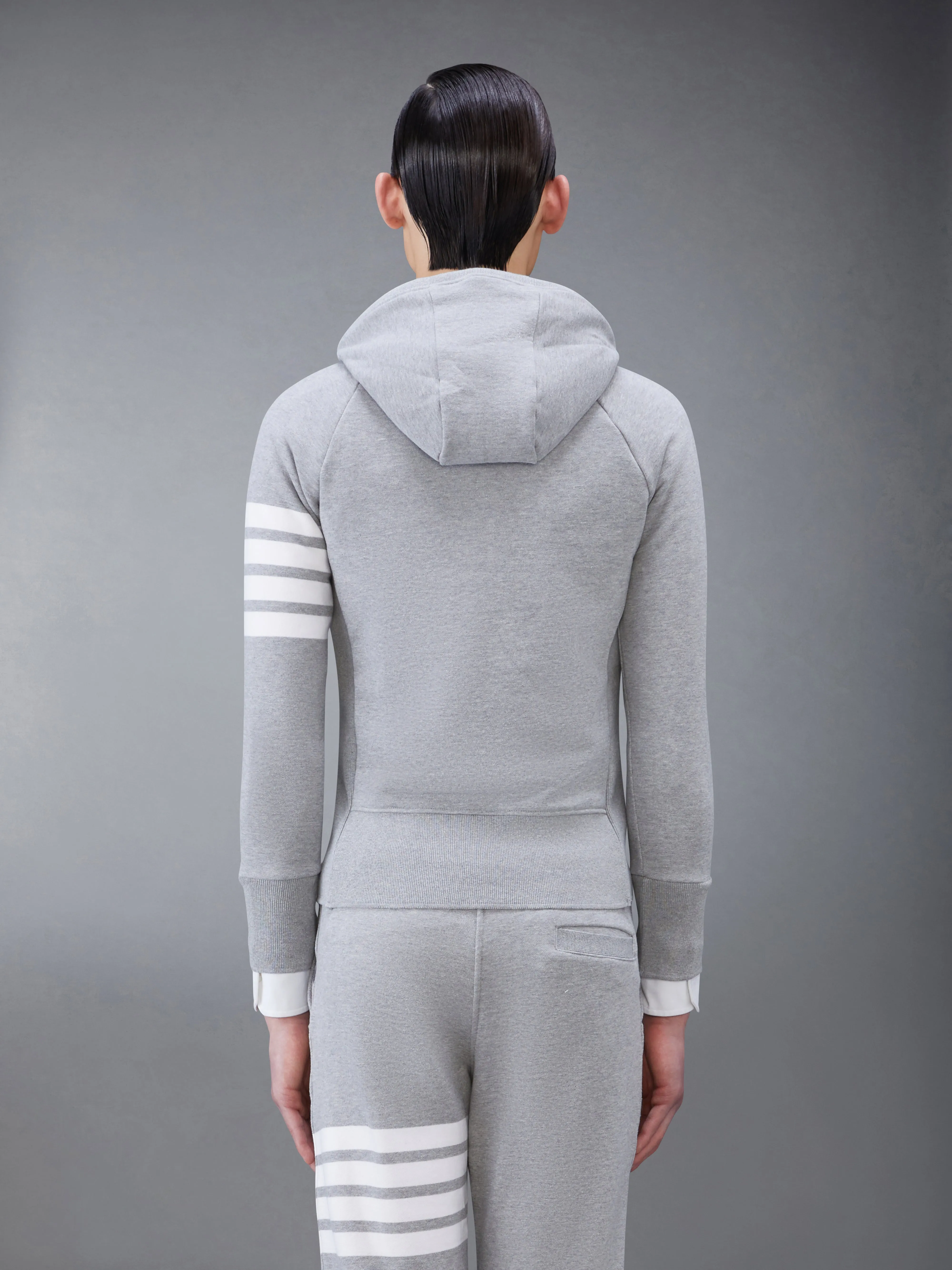 CLASSIC LOOPBACK 4-BAR FULL ZIP HOODIE sold by Thom Browne product image thumbnail 2