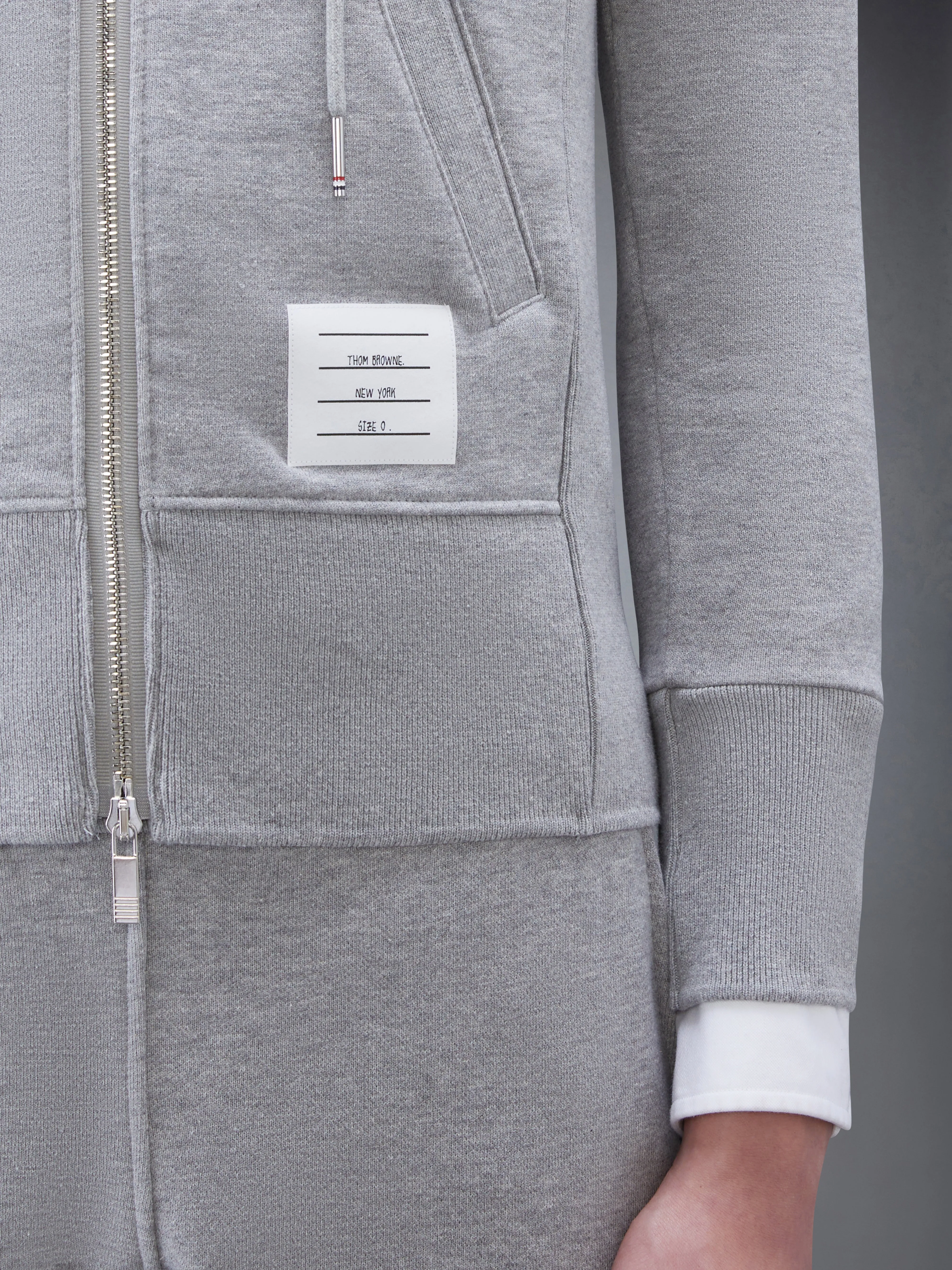 CLASSIC LOOPBACK 4-BAR FULL ZIP HOODIE sold by Thom Browne product image thumbnail 4