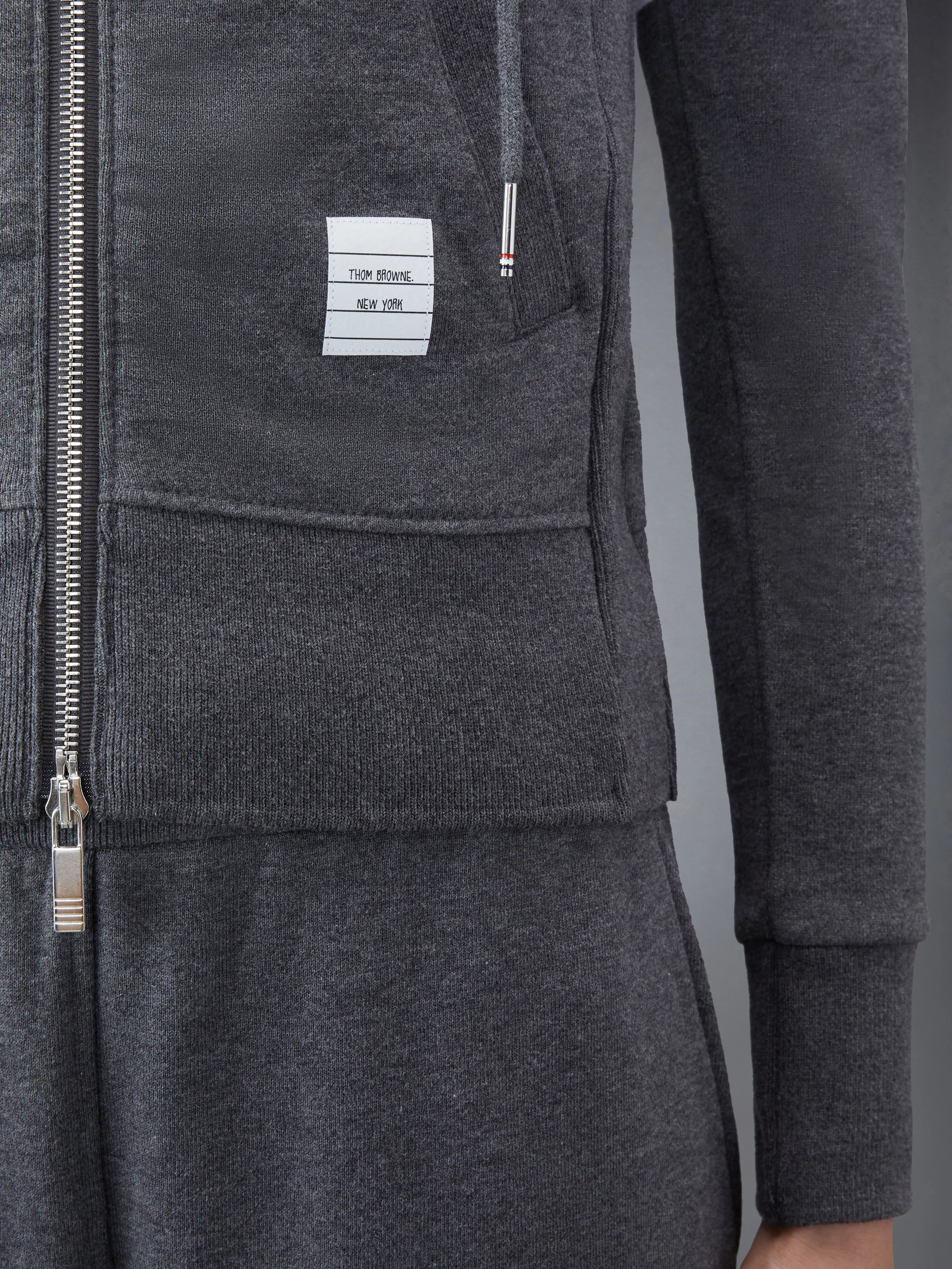 CLASSIC LOOPBACK 4-BAR FULL ZIP HOODIE sold by Thom Browne product image thumbnail 5
