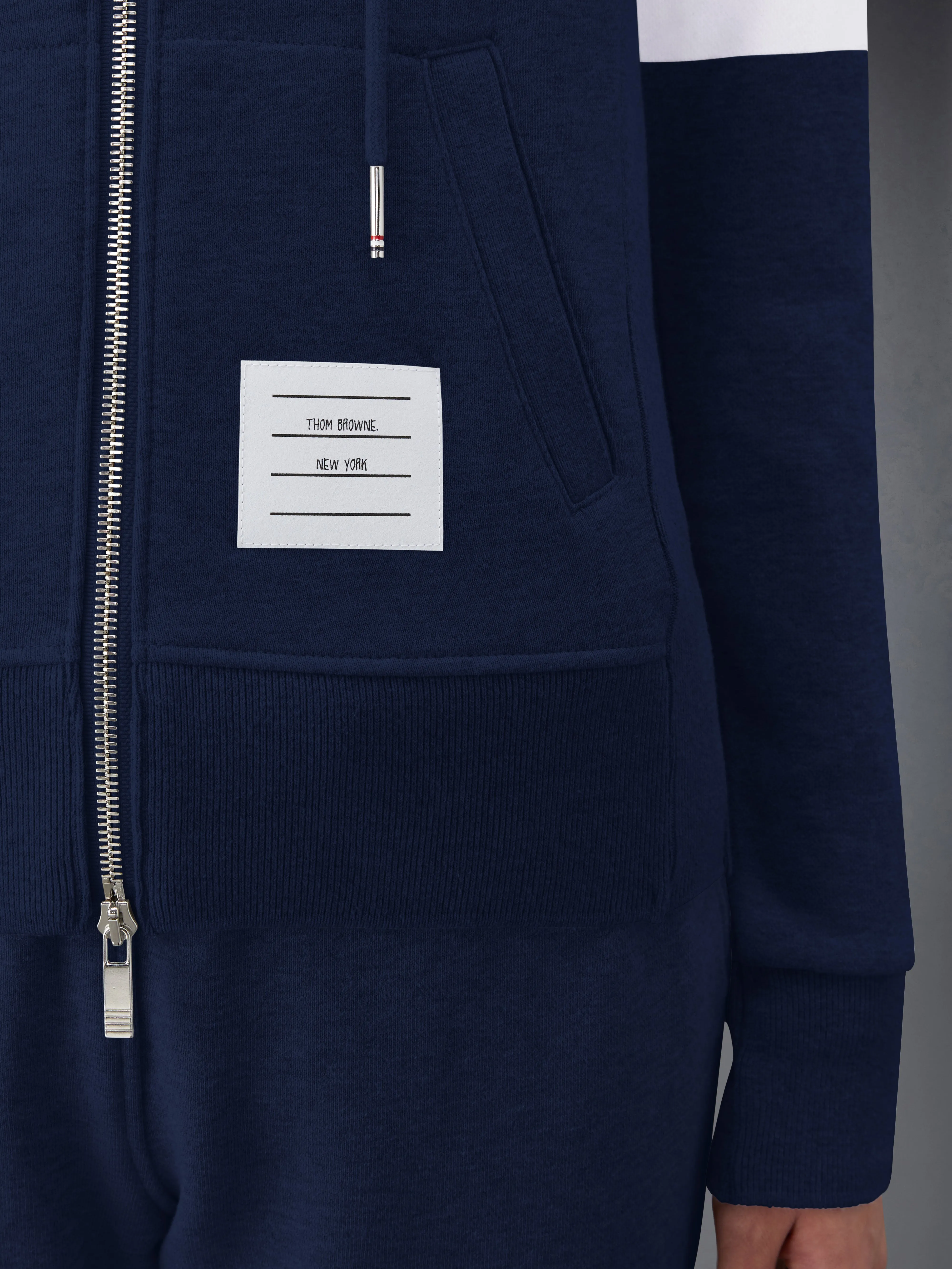 CLASSIC LOOPBACK 4-BAR FULL ZIP HOODIE sold by Thom Browne product image thumbnail 5