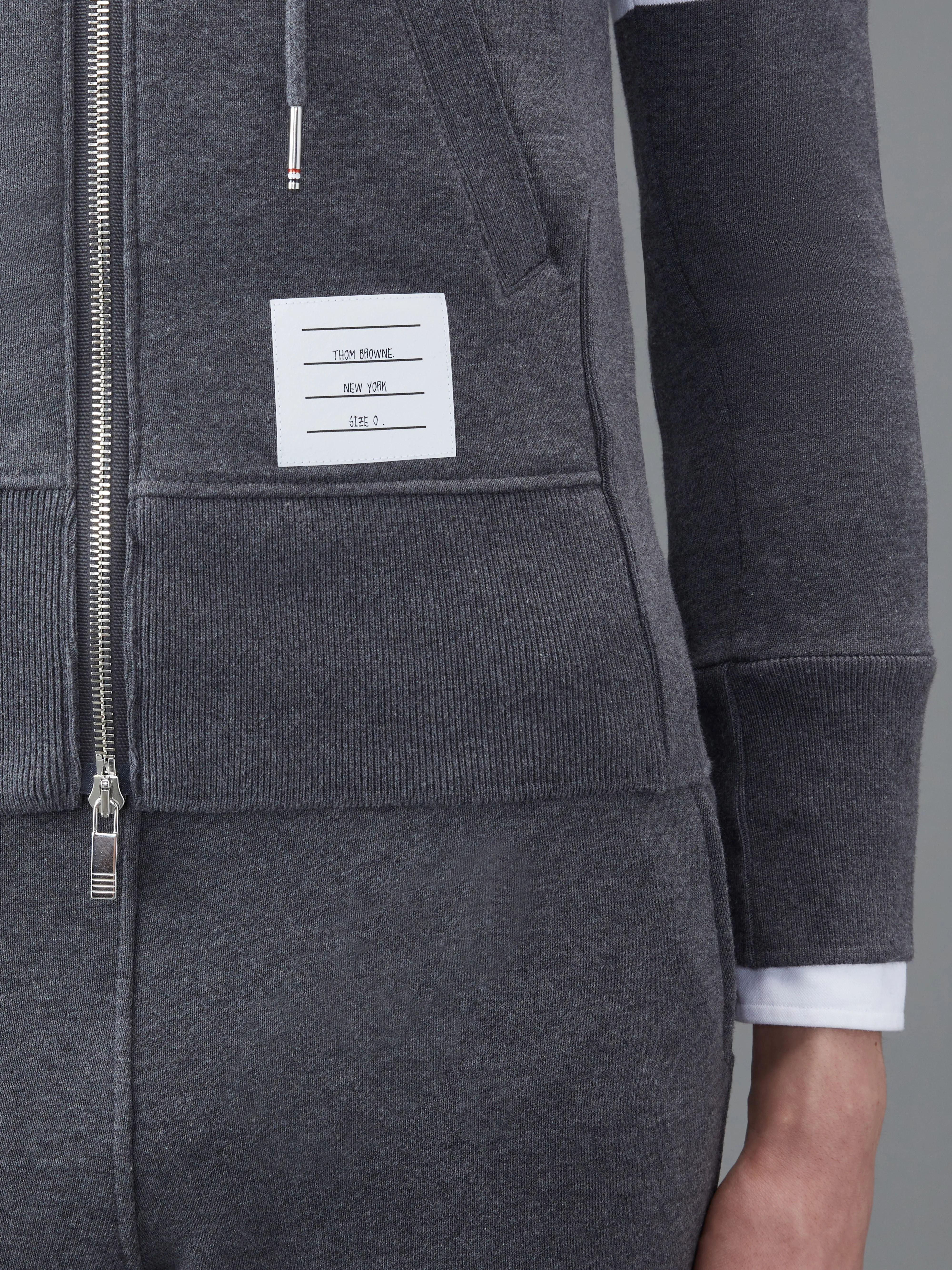 CLASSIC LOOPBACK 4-BAR FULL ZIP HOODIE sold by Thom Browne product image thumbnail 5