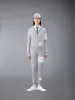 CLASSIC LOOPBACK 4-BAR FULL ZIP HOODIE sold by Thom Browne