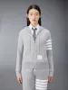 CLASSIC LOOPBACK 4-BAR FULL ZIP HOODIE sold by Thom Browne