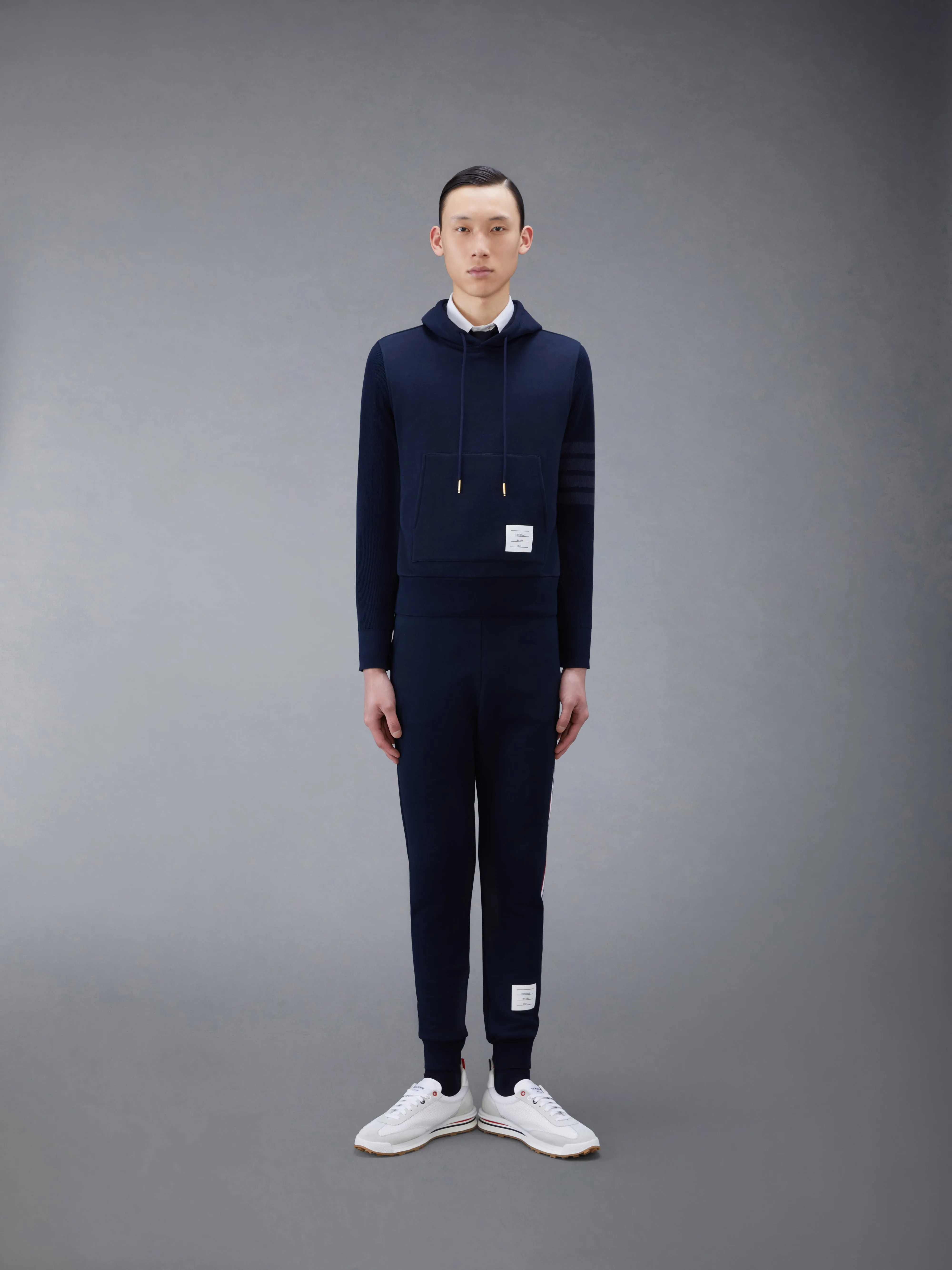 CLASSIC LOOPBACK 4-BAR HOODIE sold by Thom Browne product image thumbnail 3
