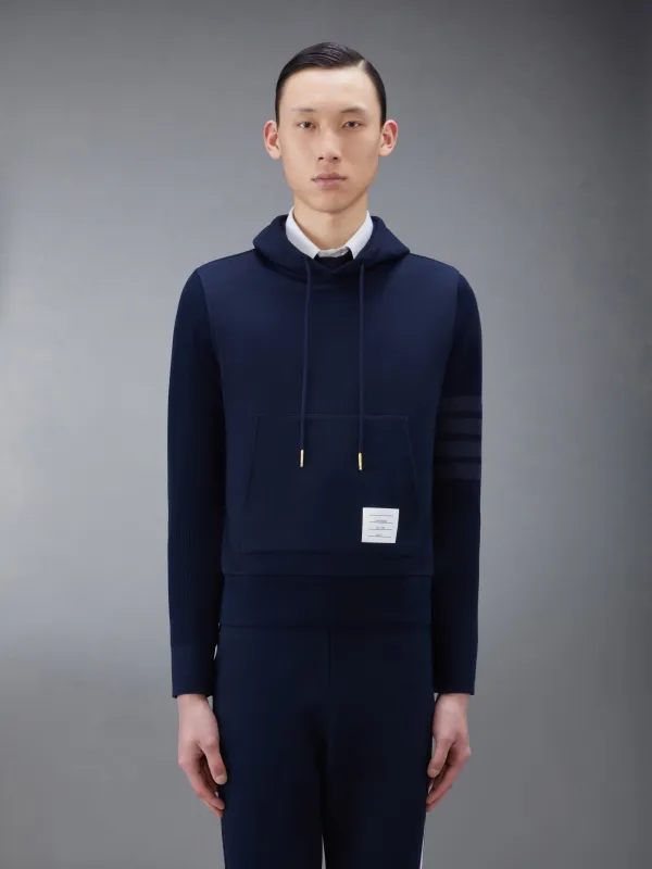 CLASSIC LOOPBACK 4-BAR HOODIE sold by Thom Browne