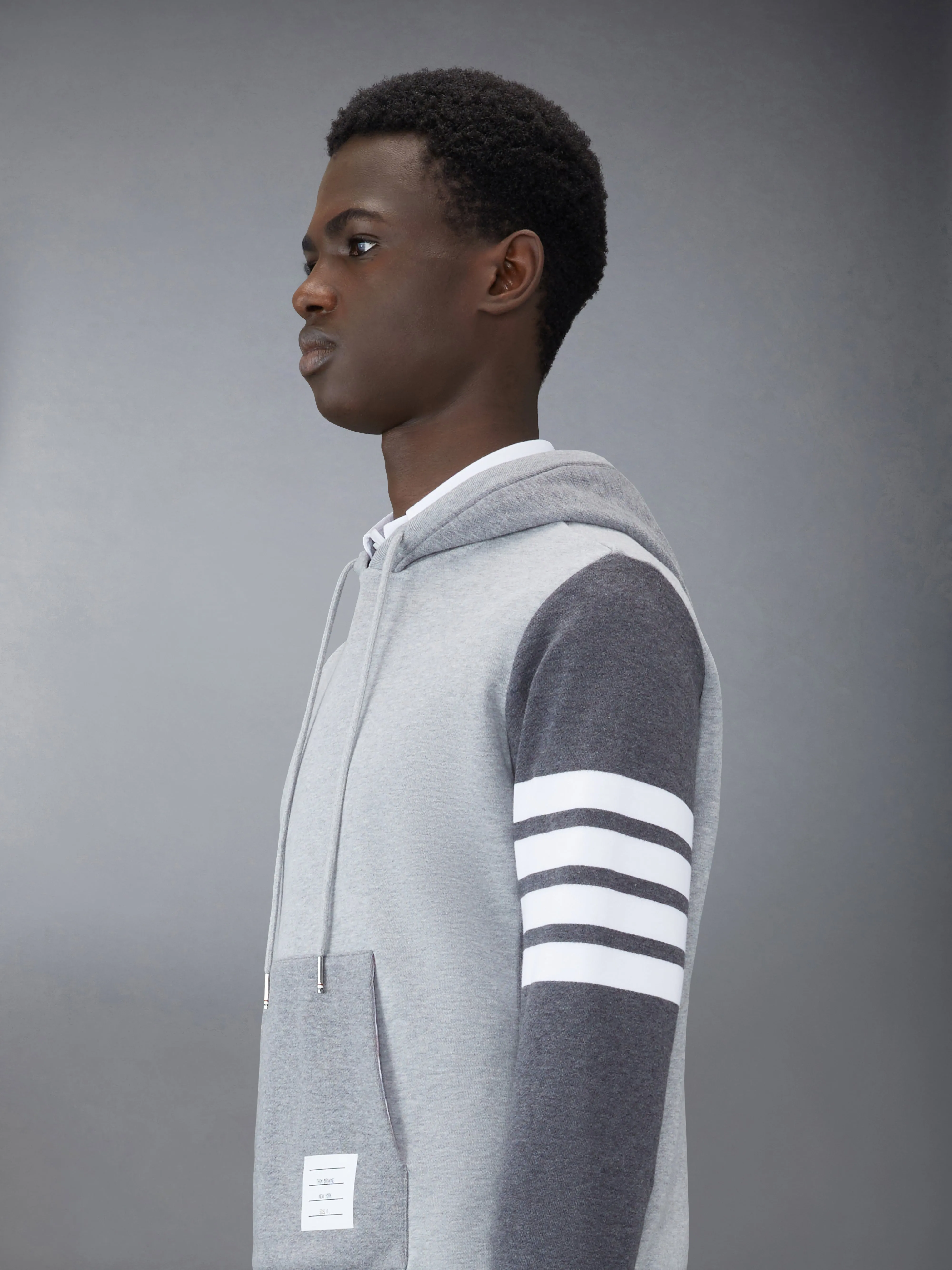 CLASSIC LOOPBACK 4-BAR HOODIE sold by Thom Browne product image thumbnail 4