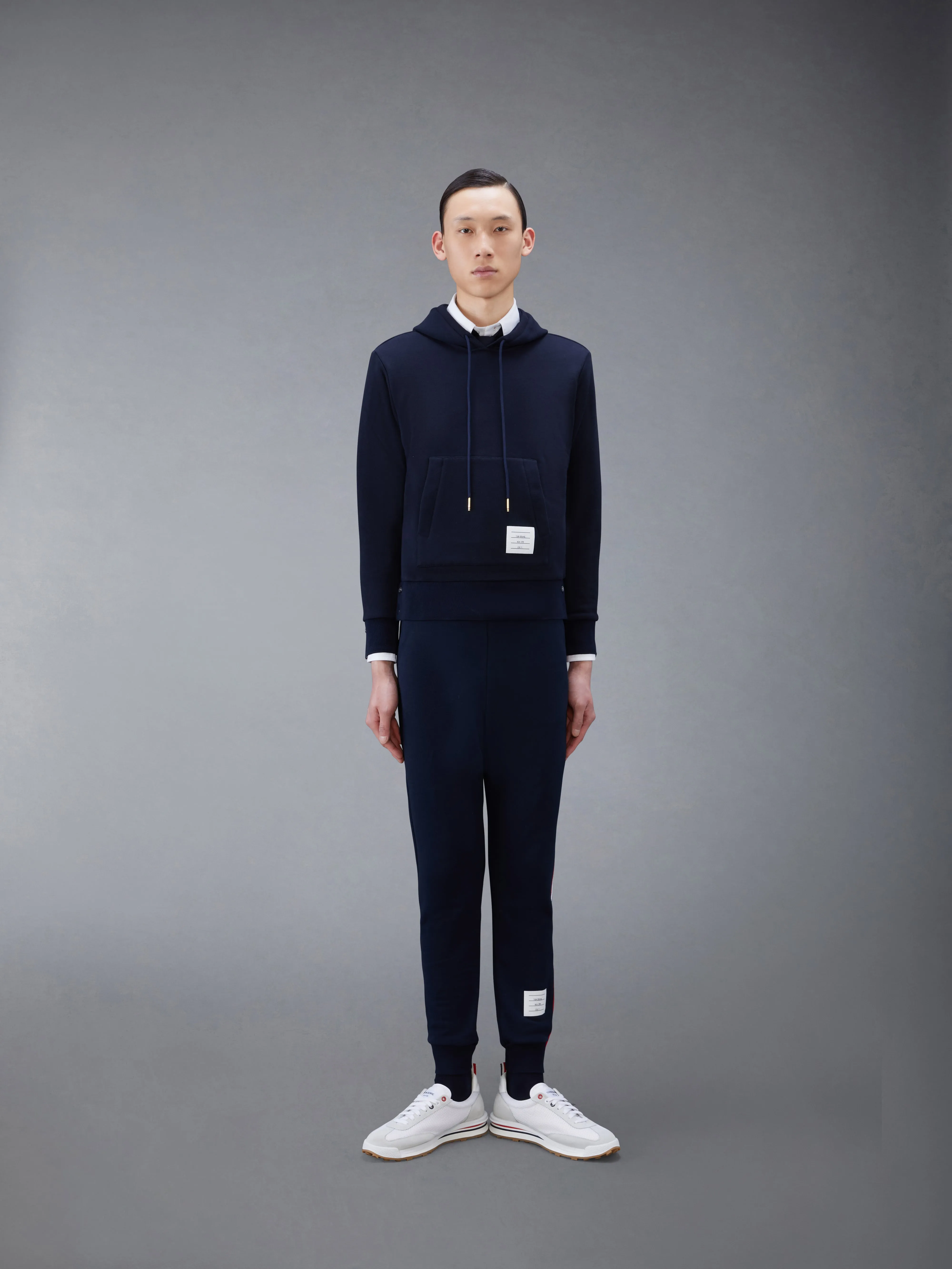 CLASSIC LOOPBACK STRIPE HOODIE sold by Thom Browne product image thumbnail 3