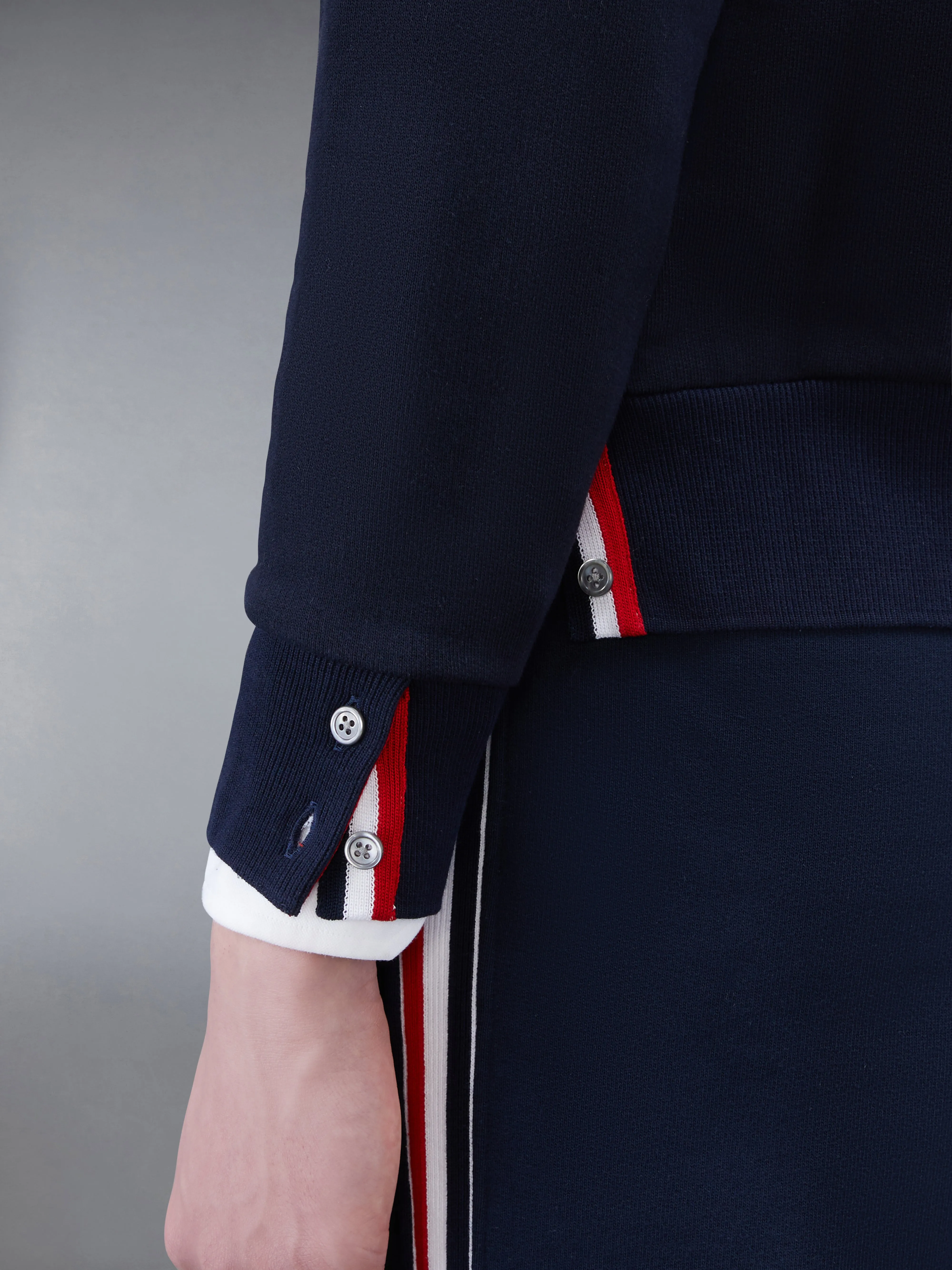 CLASSIC LOOPBACK STRIPE HOODIE sold by Thom Browne product image thumbnail 4