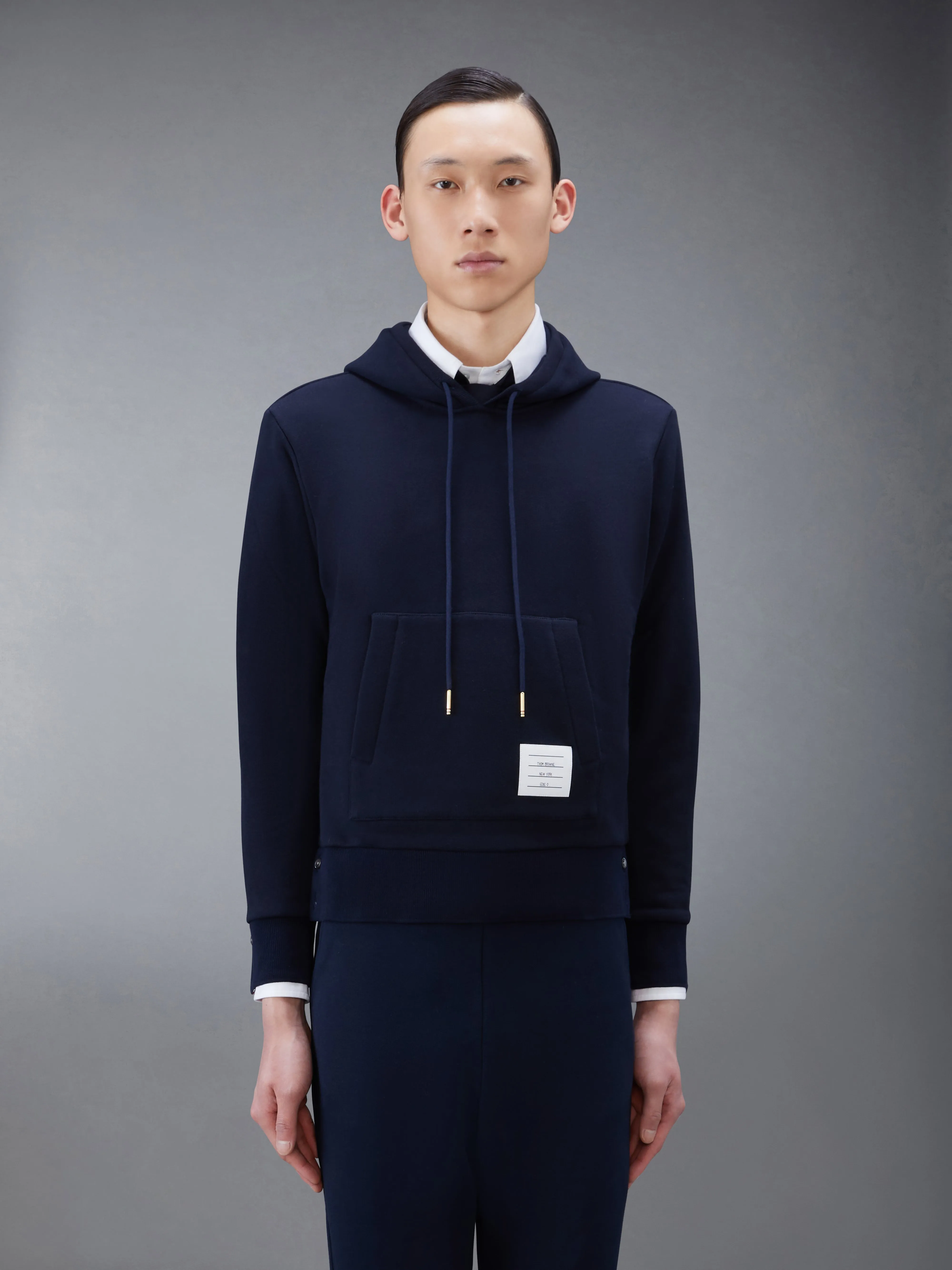 CLASSIC LOOPBACK STRIPE HOODIE sold by Thom Browne