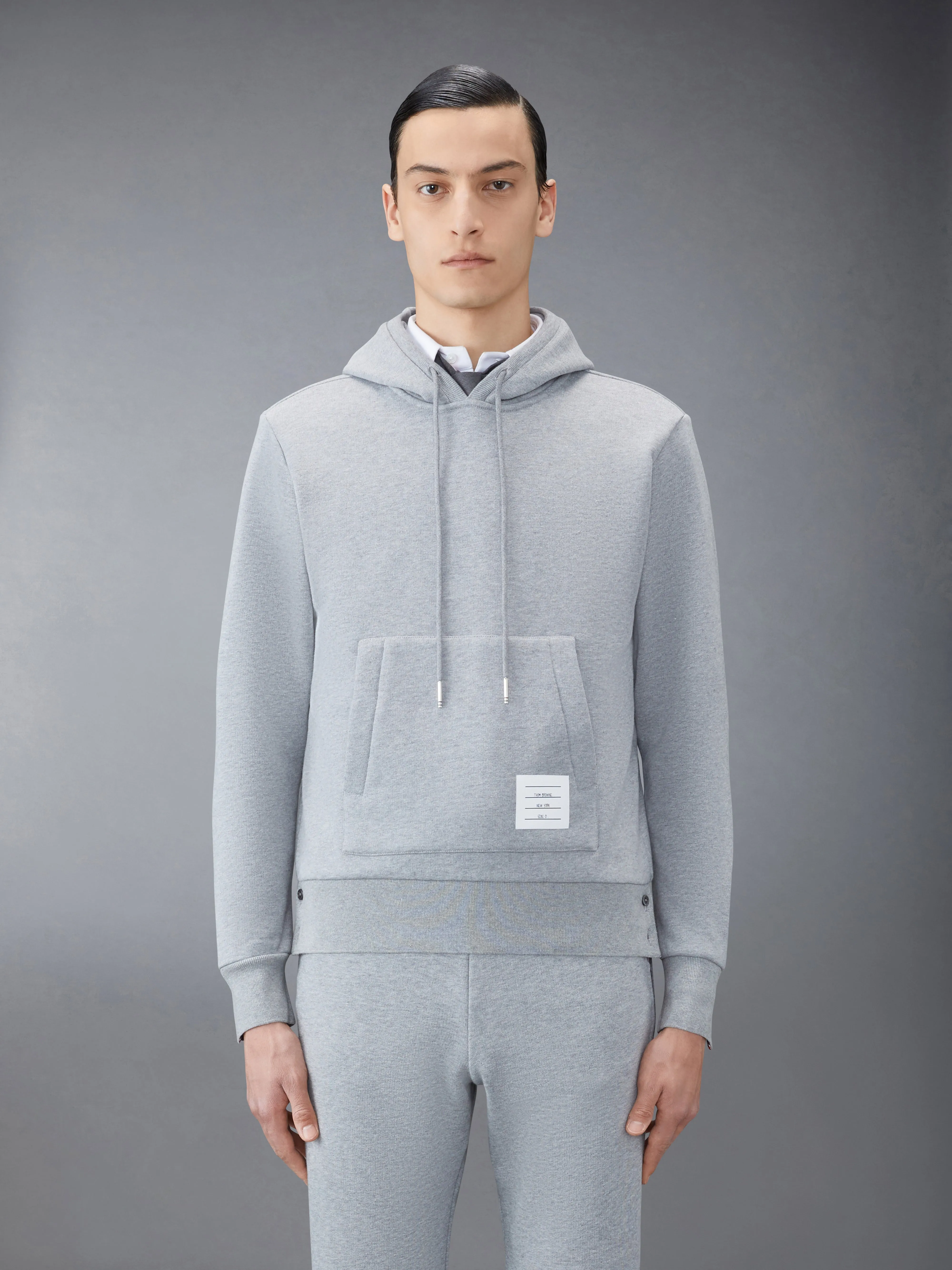 CLASSIC LOOPBACK STRIPE HOODIE sold by Thom Browne
