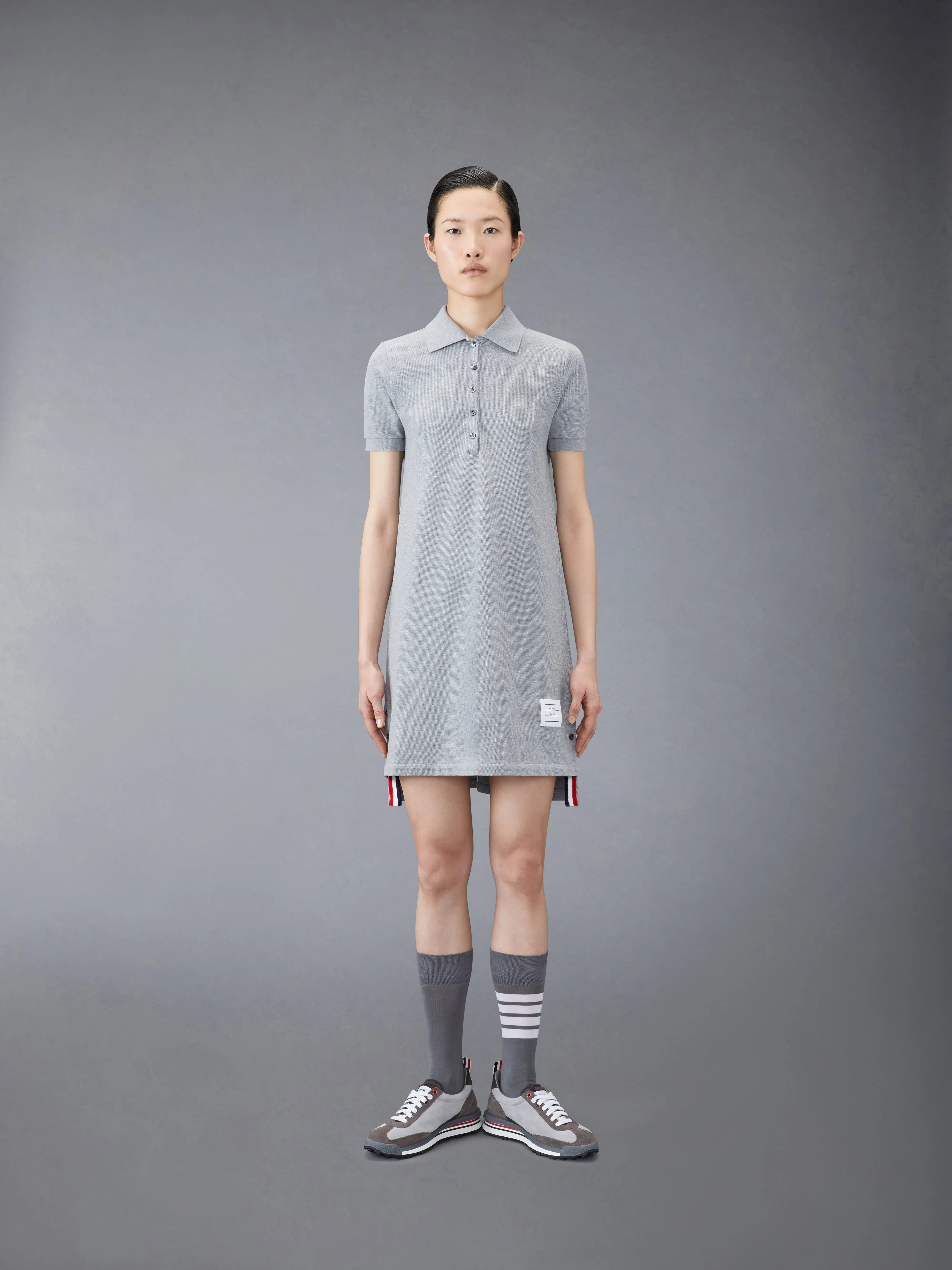 CLASSIC PIQUE STRIPE POLO DRESS sold by Thom Browne