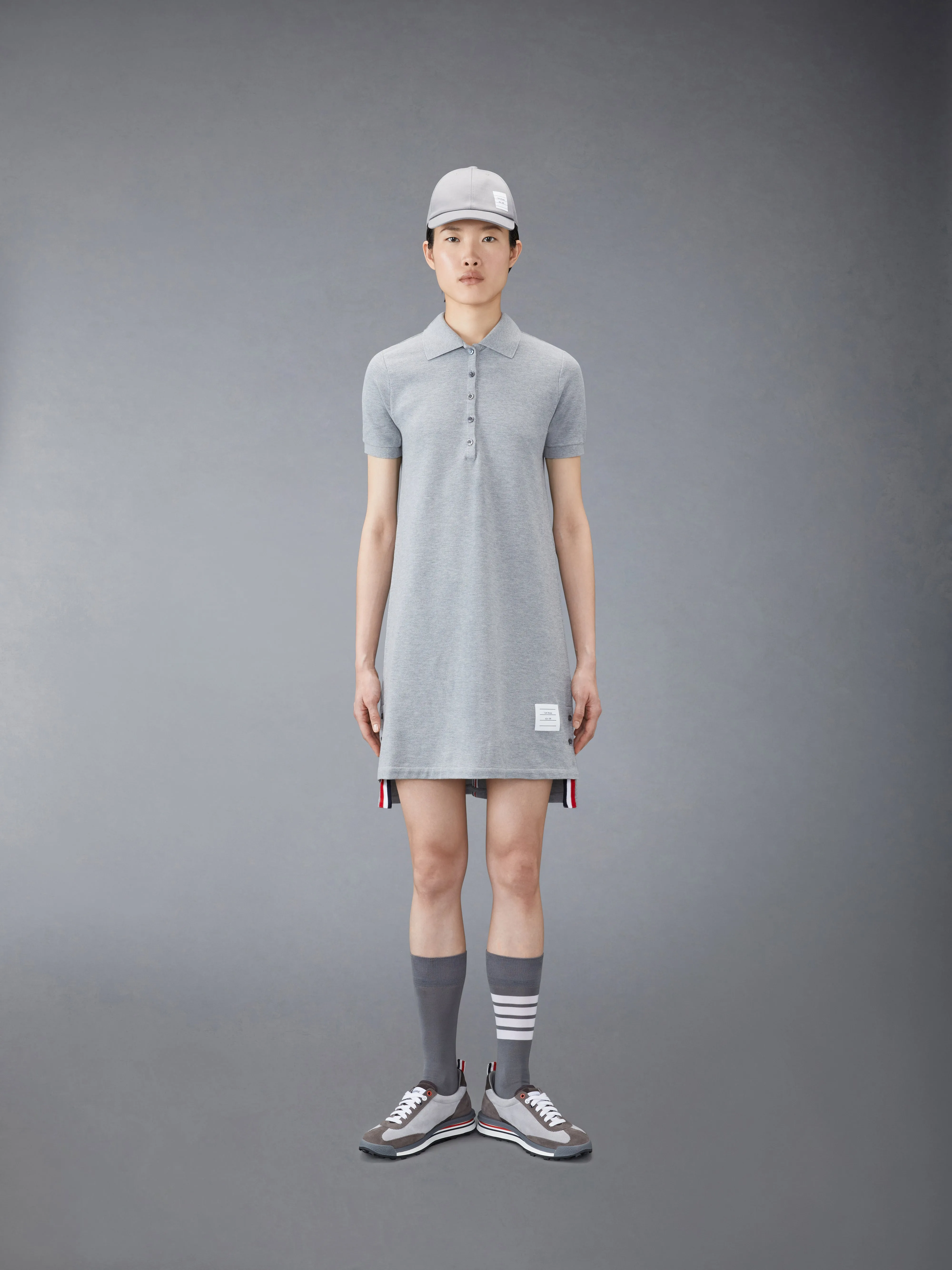 CLASSIC PIQUE STRIPE POLO DRESS sold by Thom Browne product image thumbnail 4
