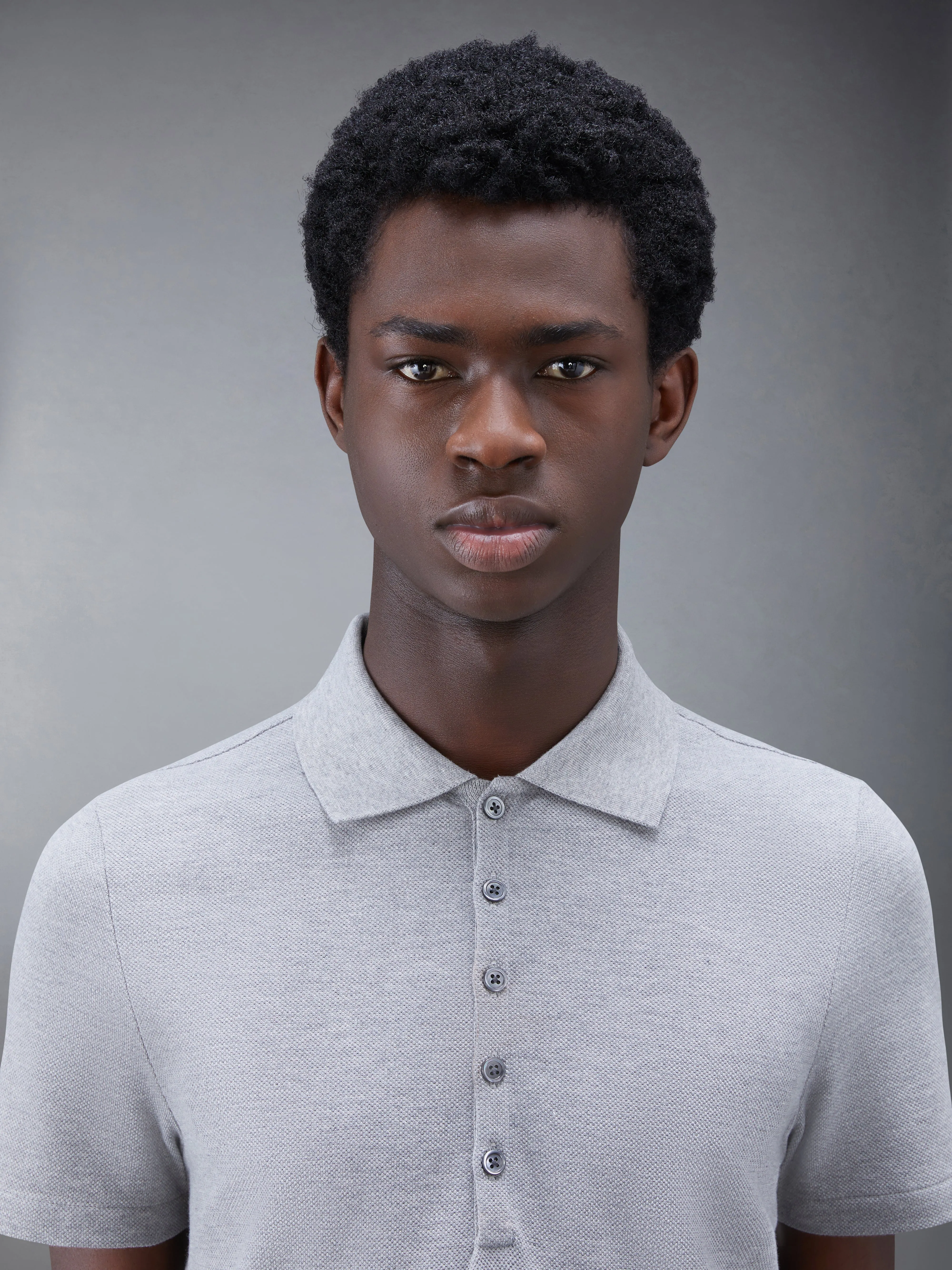 CLASSIC PIQUE STRIPE RELAXED POLO sold by Thom Browne product image thumbnail 4