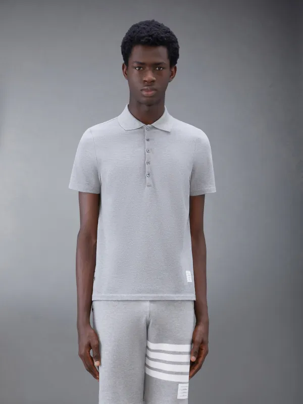 CLASSIC PIQUE STRIPE RELAXED POLO sold by Thom Browne